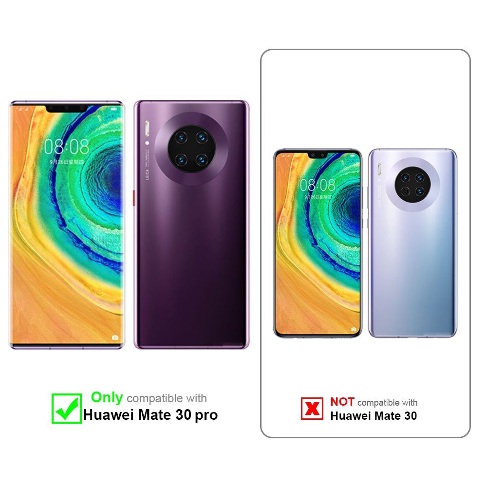Cadorabo Handyhülle für Huawei MATE 30 PRO Hülle Huawei MATE 30 PRO, Hülle Schutzhülle Blumen Flower mit Standfunktion Kartenfach Magnet