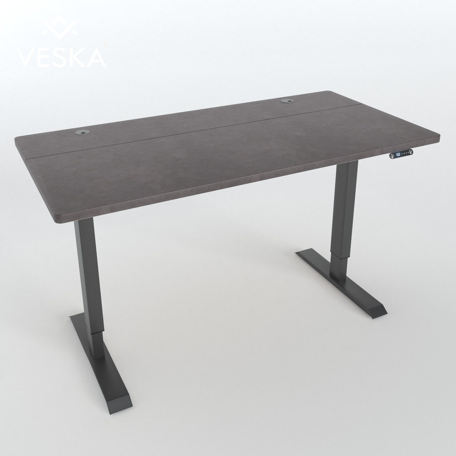 VESKA Schreibtisch Höhenverstellbar 140 x 70 cm - Bürotisch Elektrisch (mit günstig online kaufen