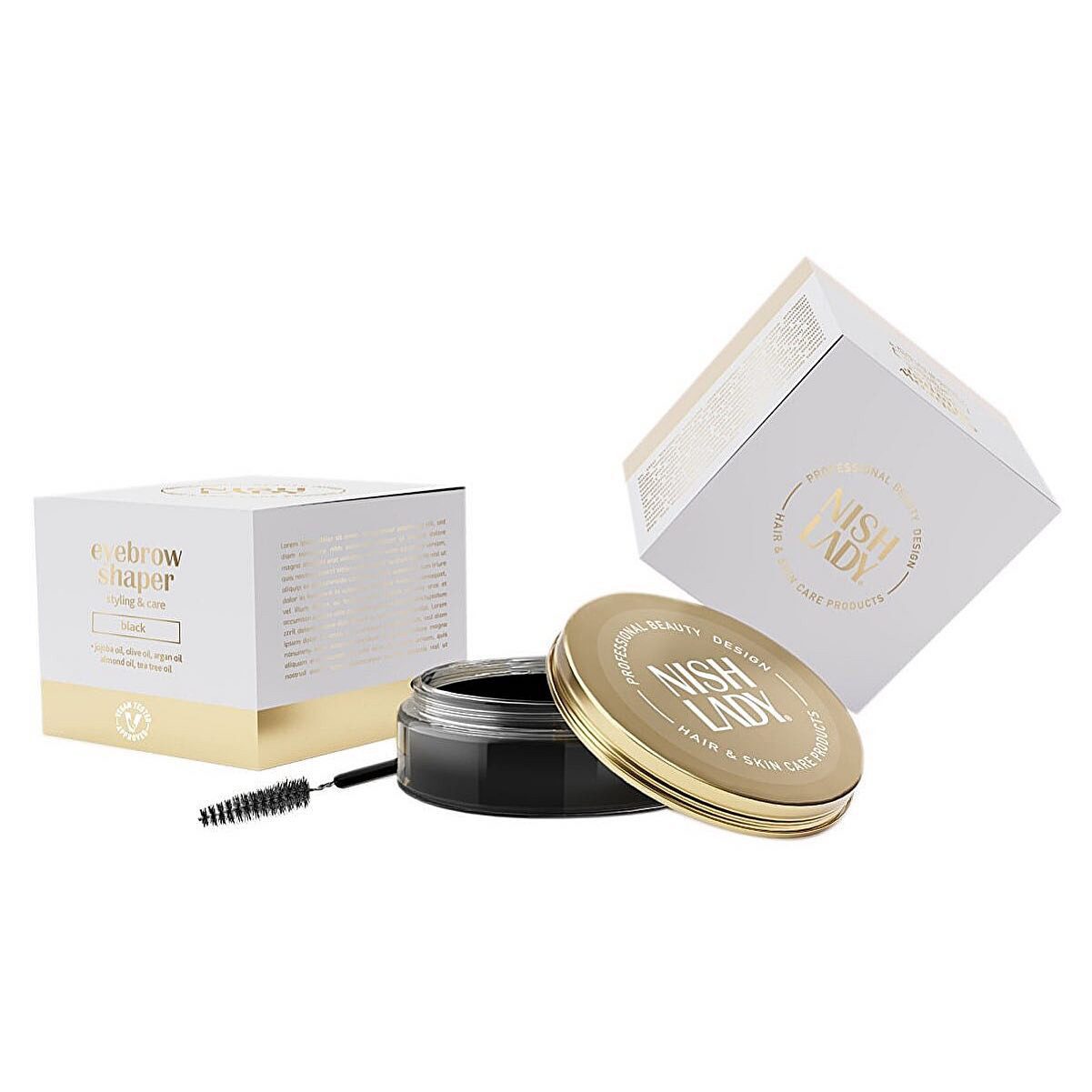 Nishlady Augenbrauen-Gel Nishlady Augenbrauen Styling Gel 50 ml – Farblos oder Schwarz