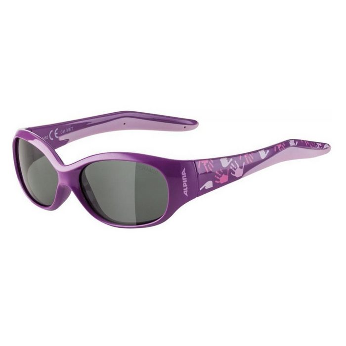 Sonnenbrille Alpina Sonnenbrille Flexxy Kids Rahmen purple-rose Glas black