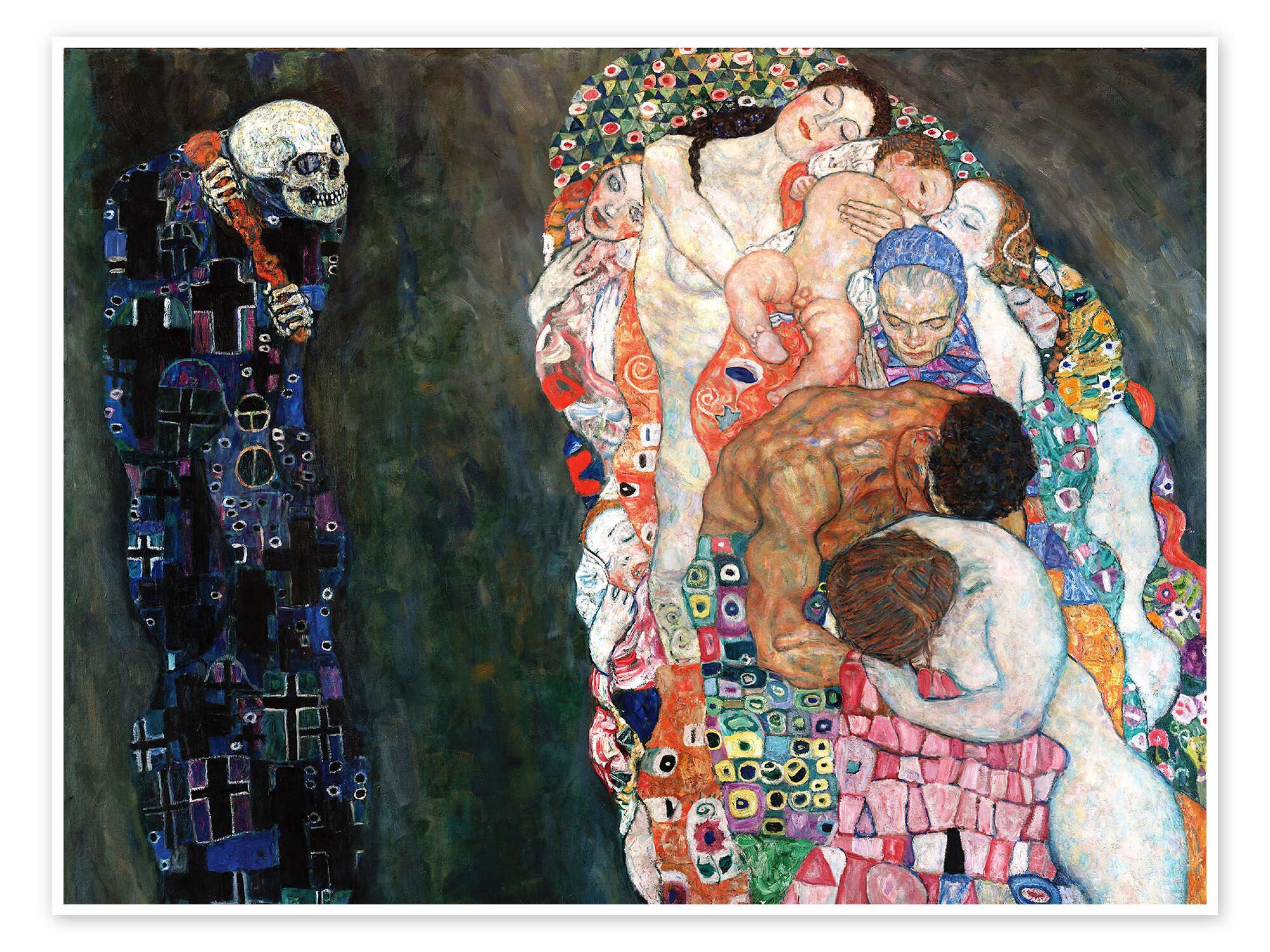 Posterlounge Wandbild Tod und Leben, Gustav Klimt, erhältlich als Poster, L günstig online kaufen