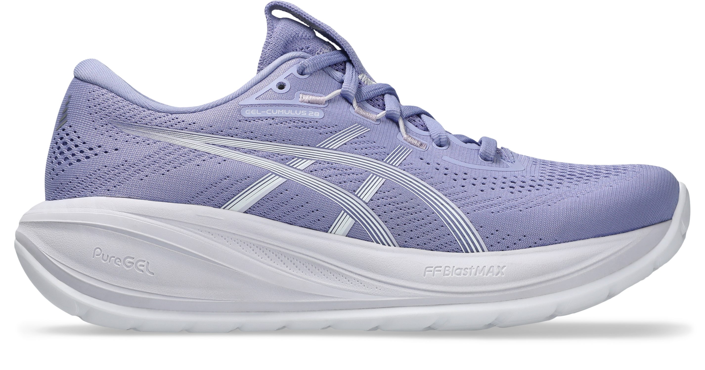 Asics GEL-CUMULUS 28 Laufschuh sportlicher Stil, leicht profiliertes Laufsohlenprofil, Schnürung