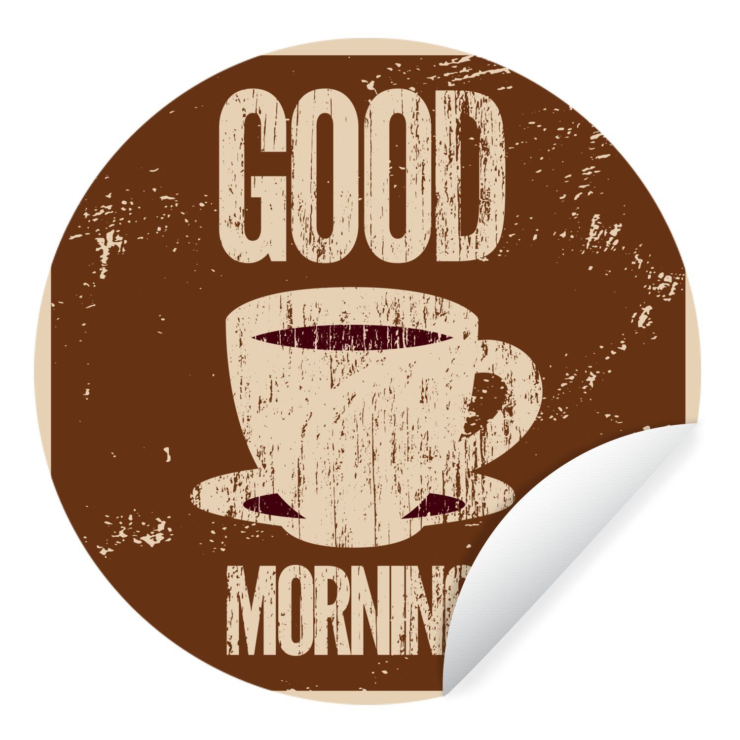 MuchoWow Wandsticker Kaffee Guten Retro Sprichwörter