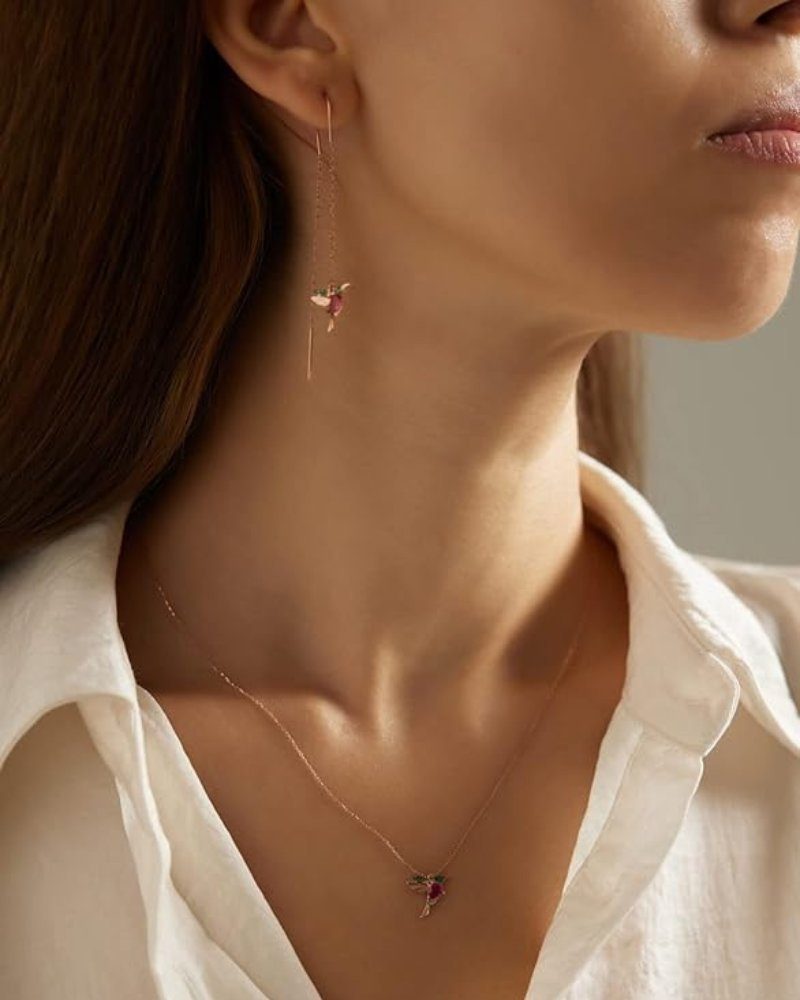 Einzelstück Kette mit Anhänger Einzelstück Kolibri günstig online kaufen