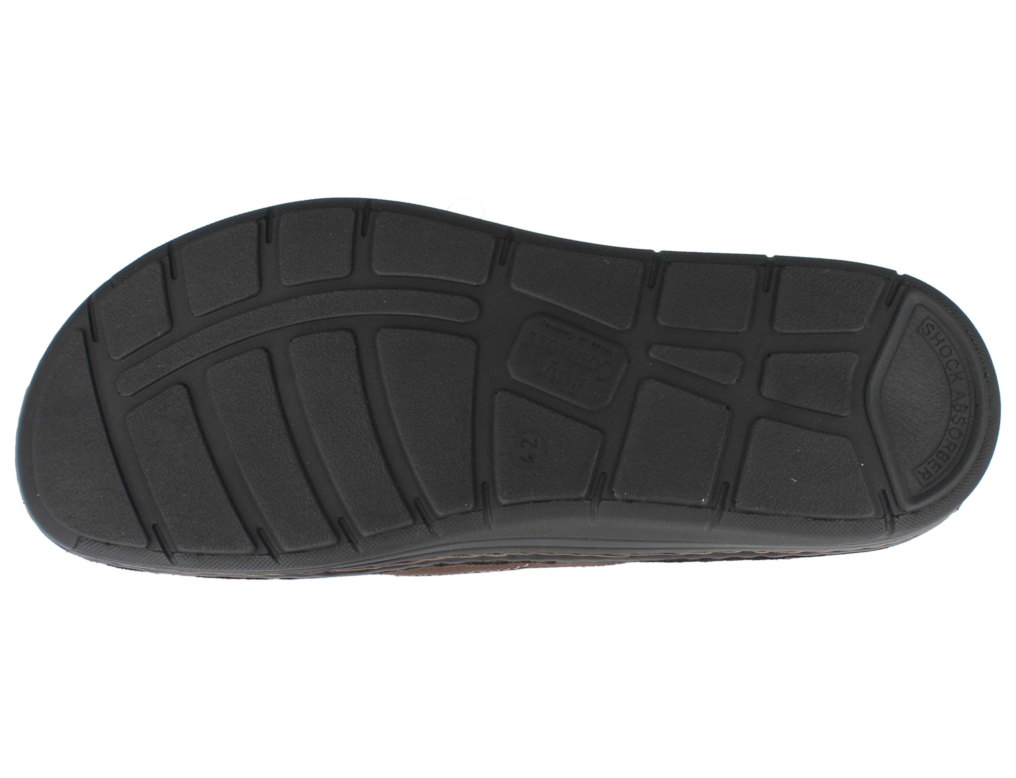 Finn Comfort FINN COMFORT Aguilas Herren Clog dunkelbraun genarbtes Nubukleder - Hausschuh Wechselfußbett