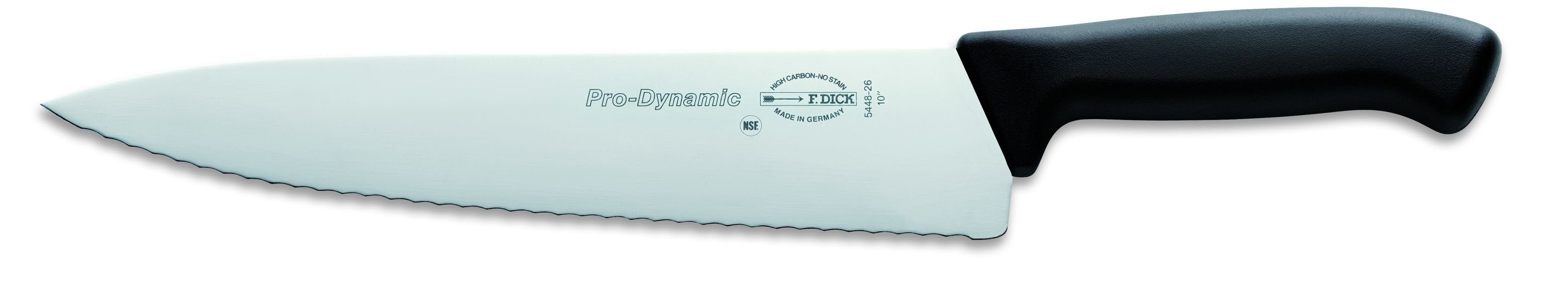 Brotmesser F. DICK ProDynamic Kochmesser mit Wellenschliff Klingenlänge 26 cm