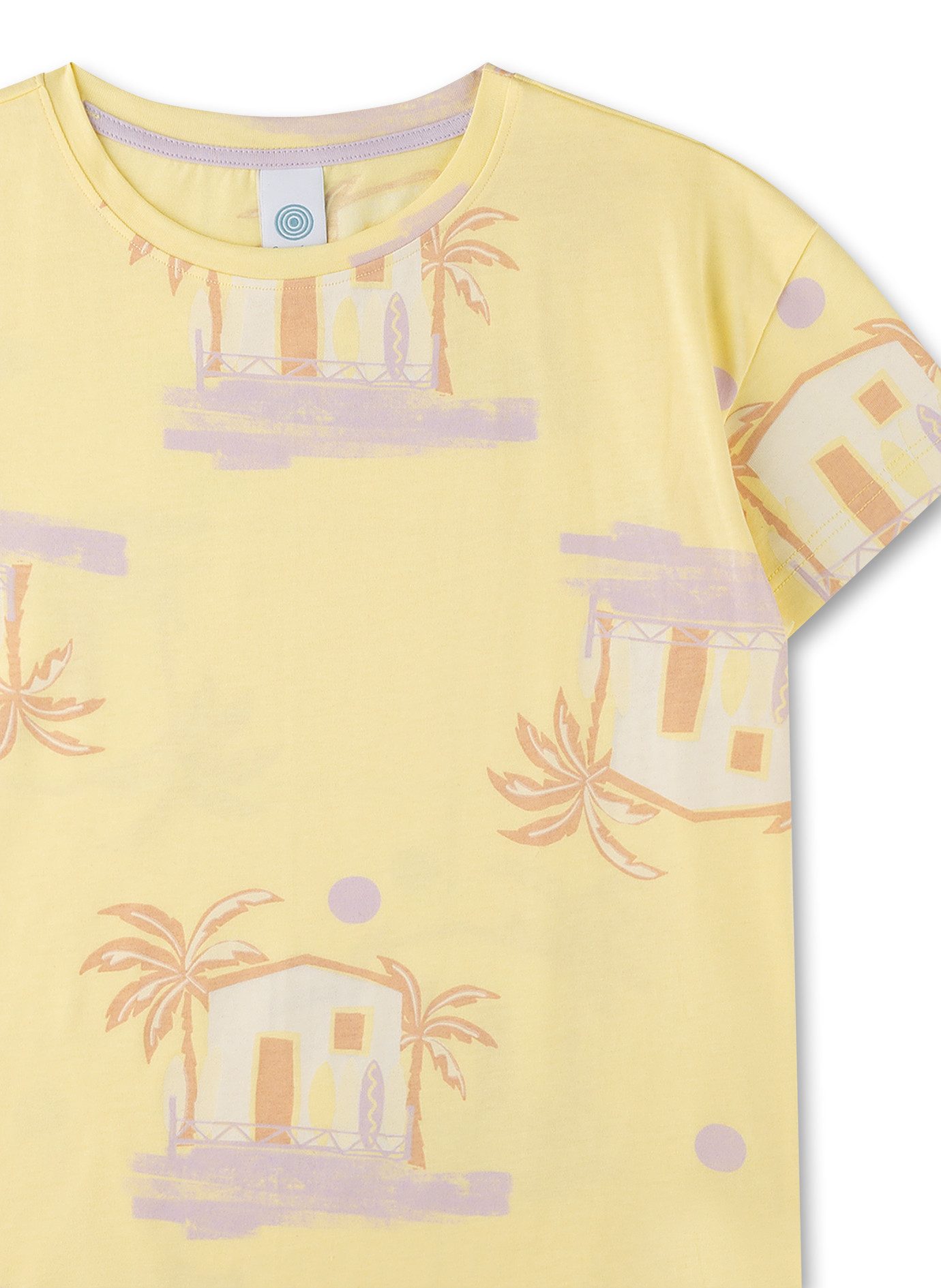 Sanetta Mädchen Sleepshirt Gelb – Nachthemd Aus Bio-Baumwolle, Mit Kindlichem Design, Leicht Ausgestellt