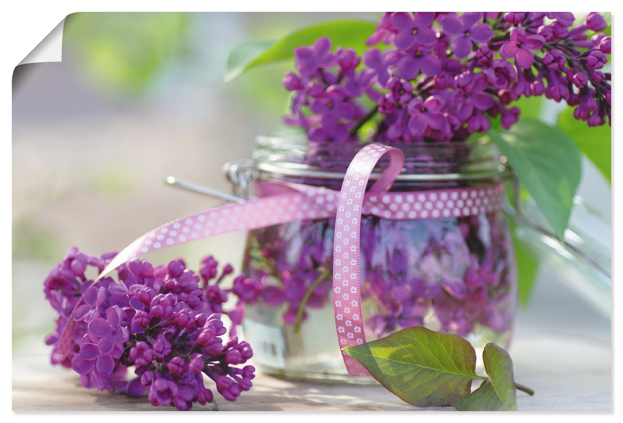 Artland Wandbild Flieder Strauss, Blumen (1 St), als Leinwandbild, Плакат in verschied. Größen