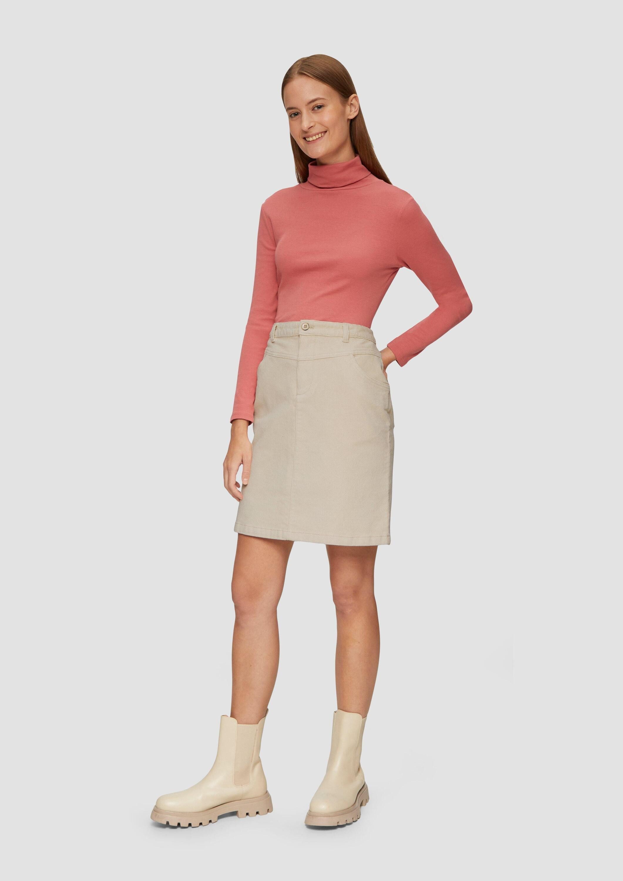 s.Oliver Minirock Rock Kurzer Rock aus elastischem Cord günstig online kaufen