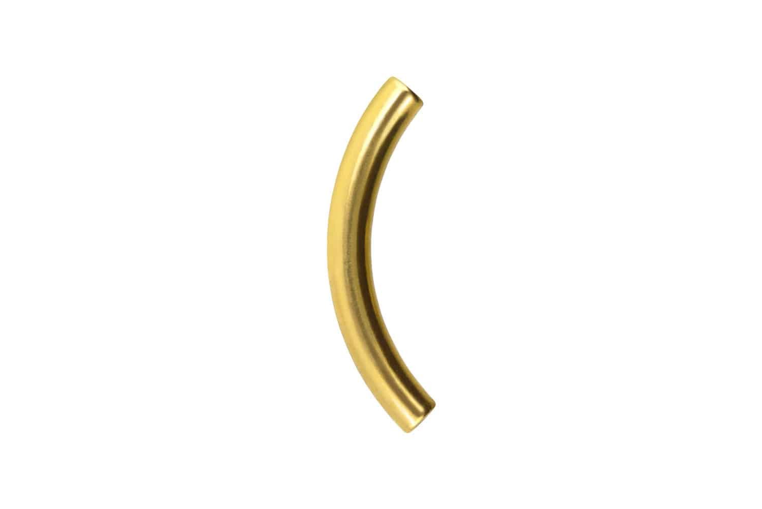 Bauchnabelpiercing Titan Banane mit Innengewinde ohne Kugeln