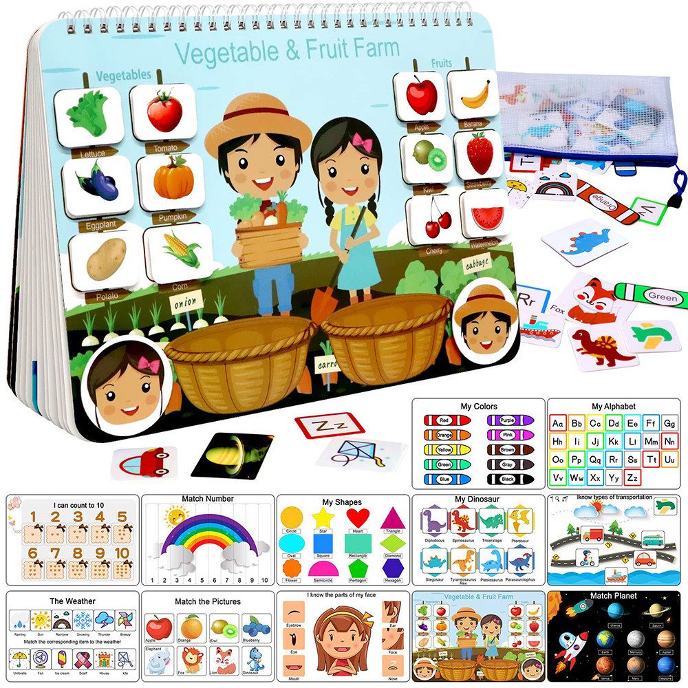 CLTYQ Stickerbuch Pädagogisches Montessori Lernspielzeug für günstig online kaufen