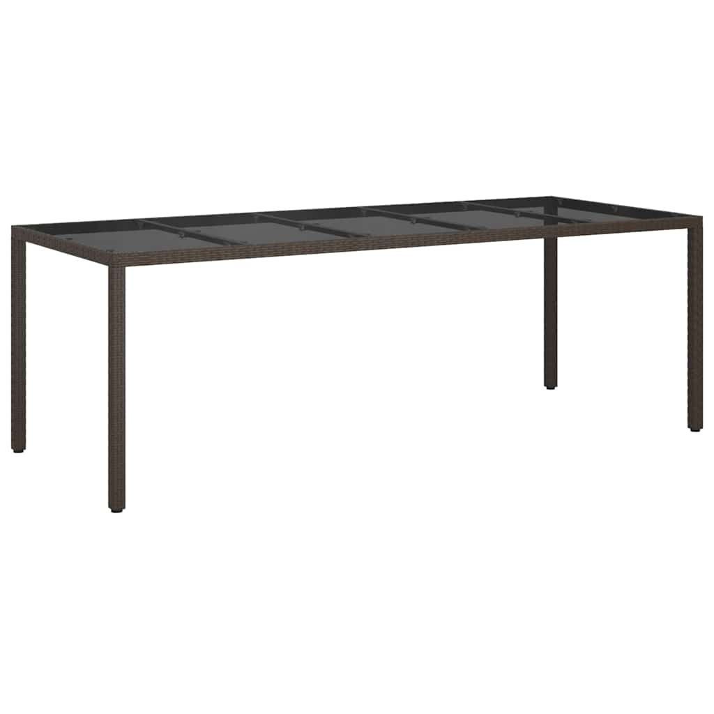 vidaXL Gartentisch Gartentisch Braun Poly-Rattan (1-St)