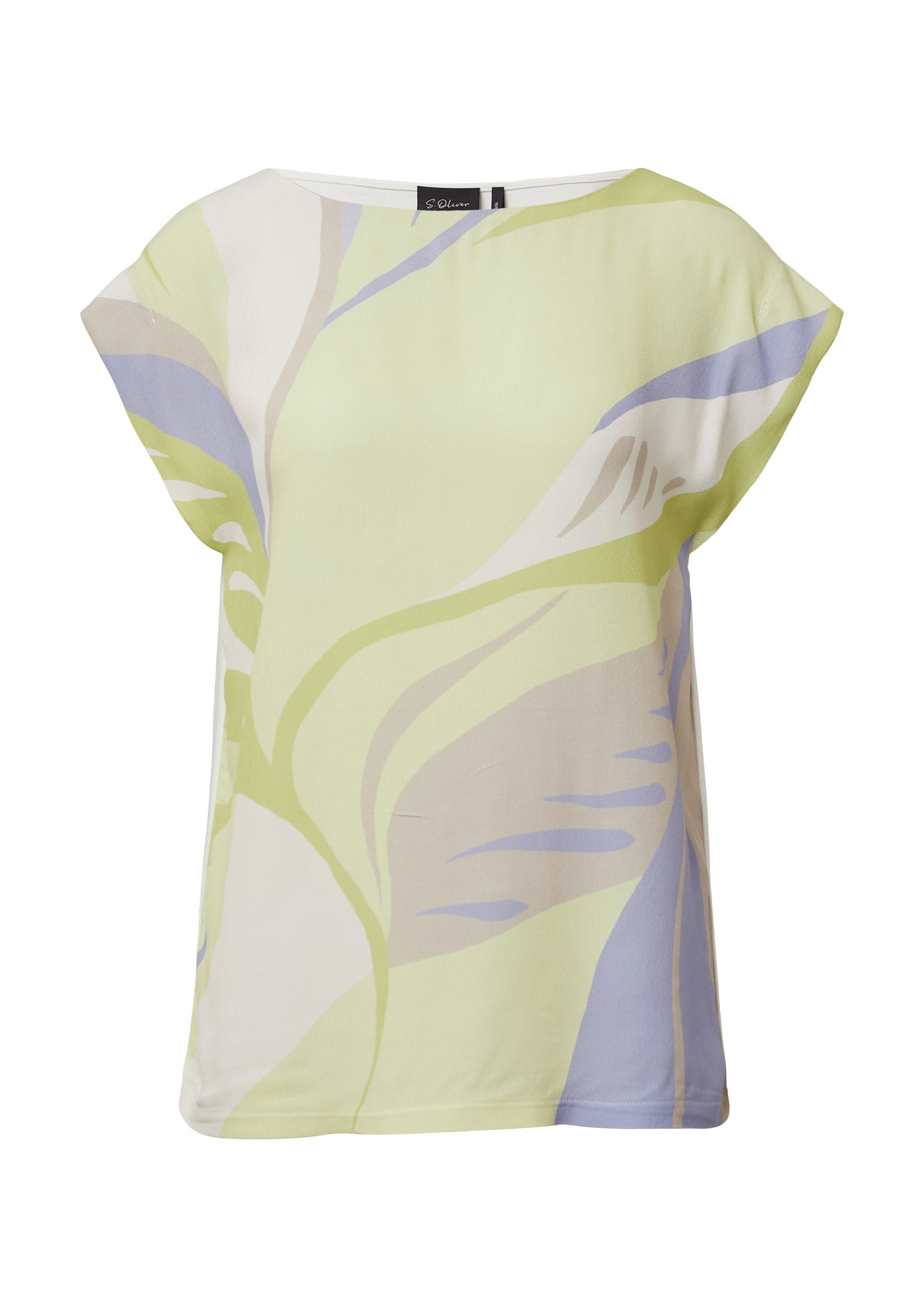 s.Oliver Kurzarmshirt T-Shirt Ärmelloses Blusenshirt mit günstig online kaufen