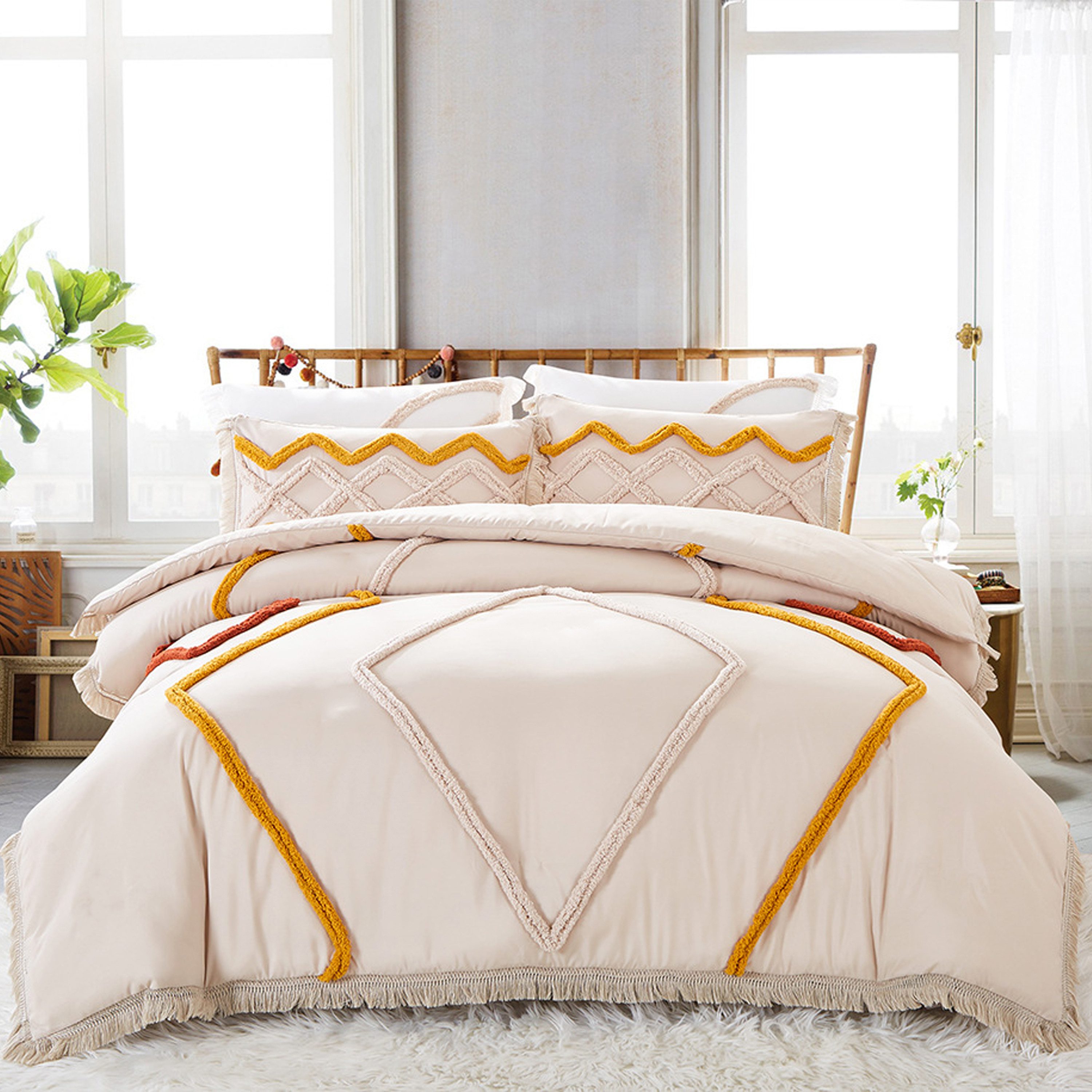 ibettertec Bettwäsche Bettwäsche 135X200cm,200x200cm Getuftetes Bettbezug, günstig online kaufen