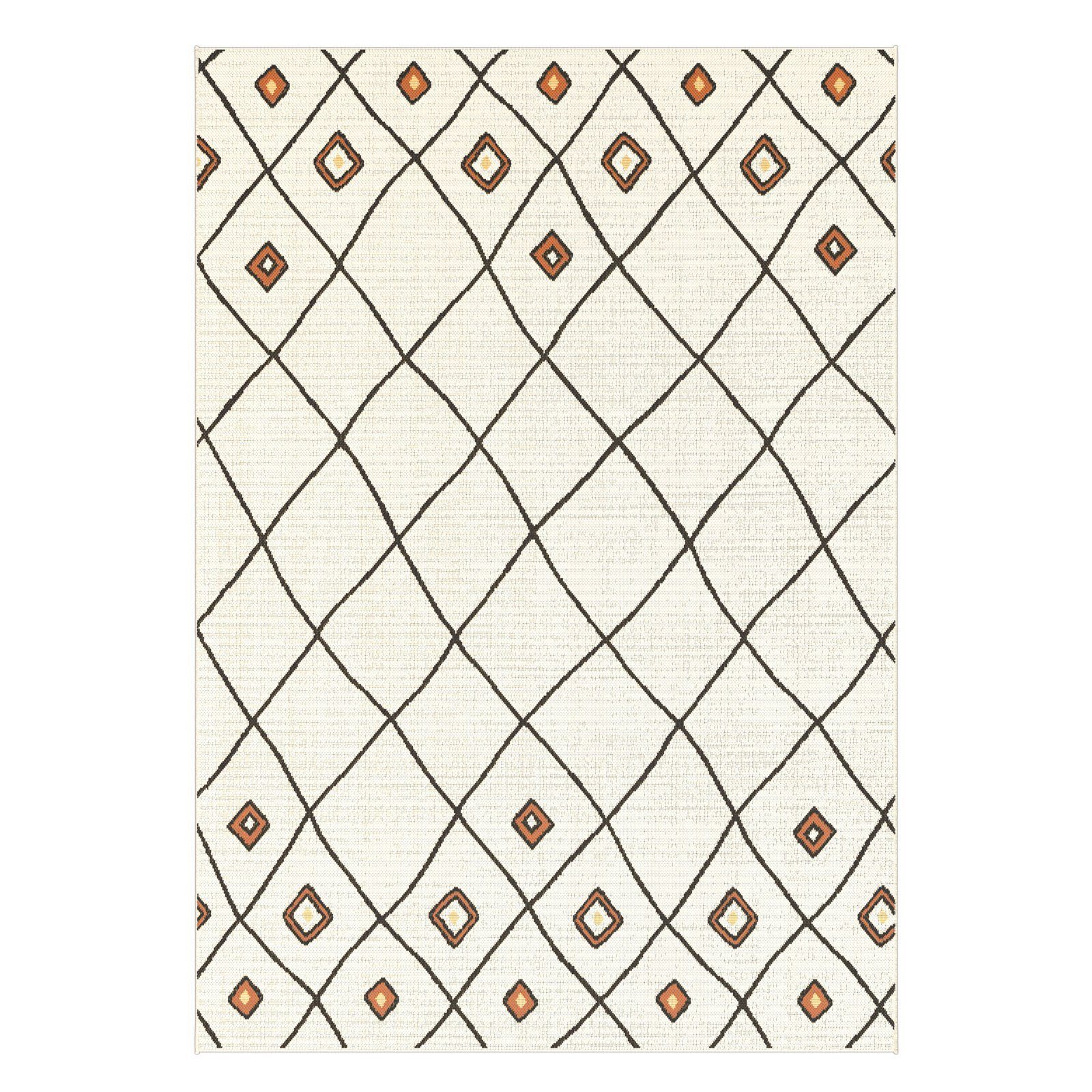 Teppich Berber, Erhältlich in 2 Farben & 4 Größen, Wohnteppich, Karat, Rechteckig, Höhe: 7 mm, pflegeleicht, Wohnzimmer Creme