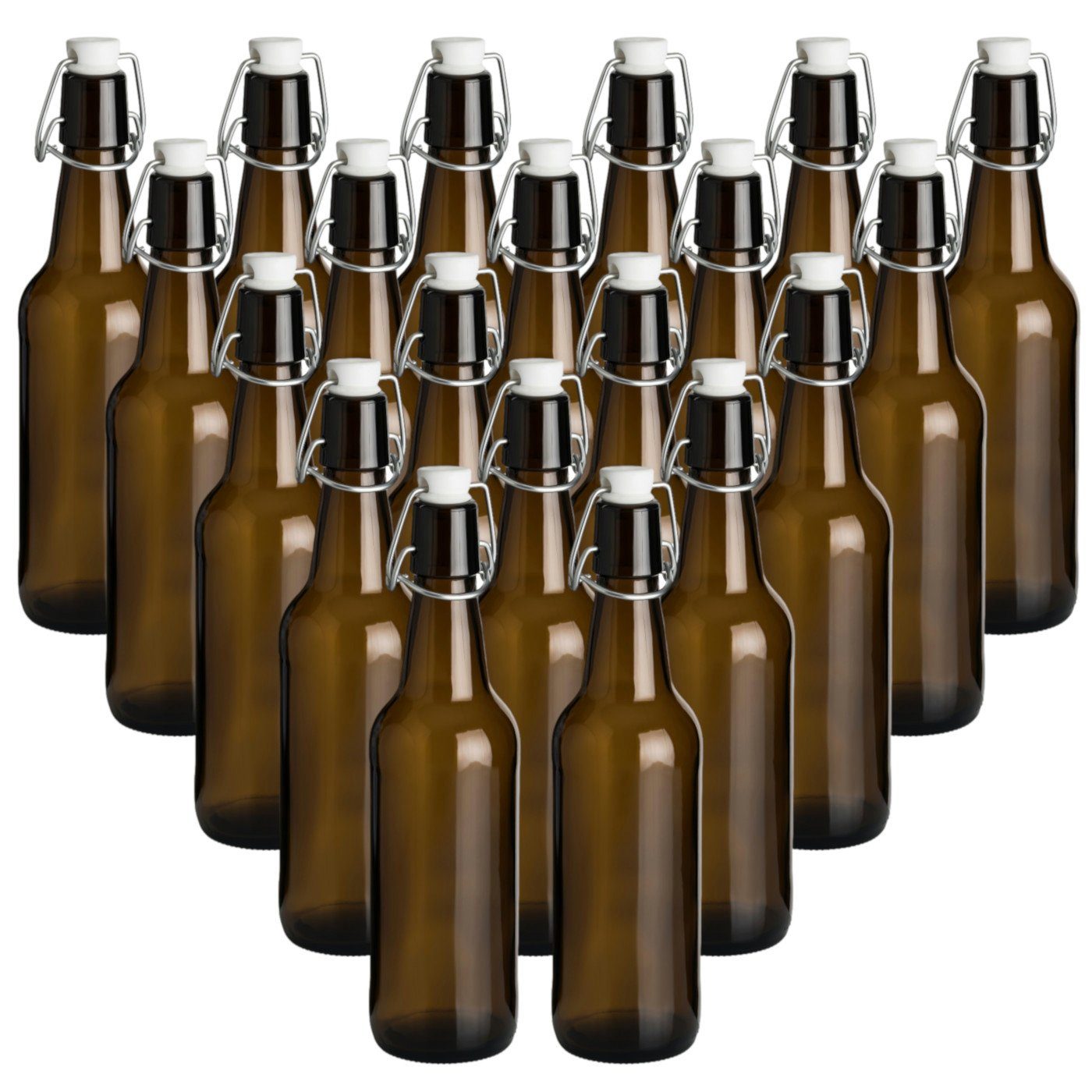 gouveo Trinkflasche Glasflaschen 500 ml Antik mit Bügelverschluss - Bügelflasche, 20er Set. € 41,95