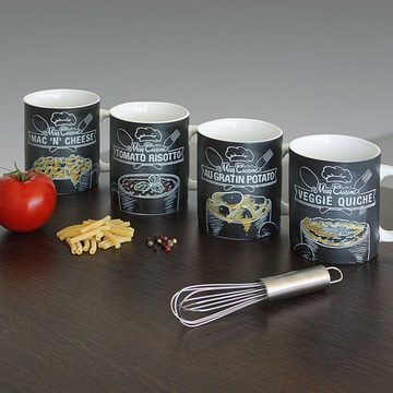 Könitz Becher Könitz Porzellan Mug Cuisine Geschenke-Set mit 4 Tassen, Porellan
