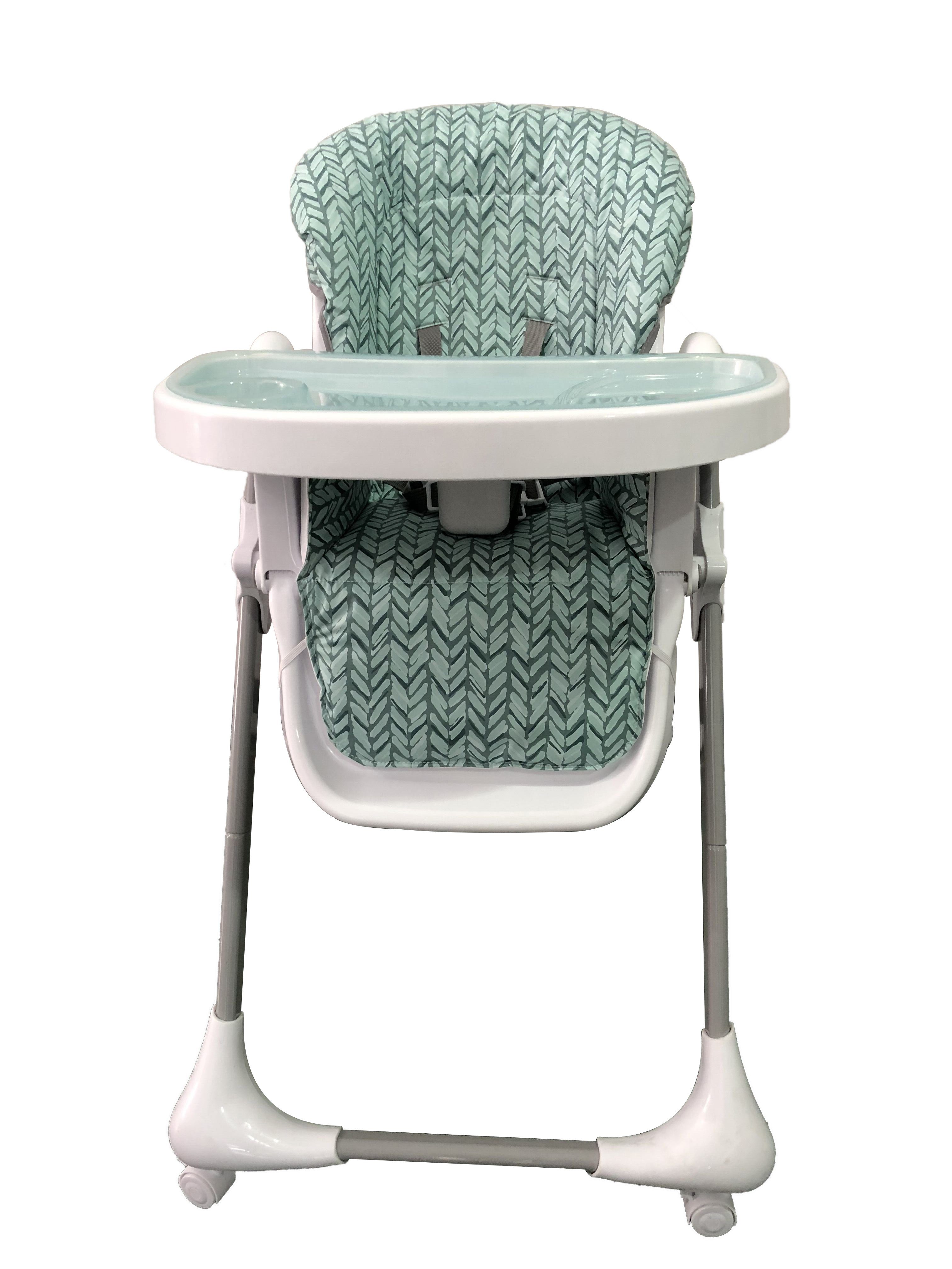 Green Kinderhochstuhl-Kindersitz Metall rostbeständigem Hochstuhl Doppeltablett, Baby Yalion Hochstuhl Verstehllbar aus Rahmen