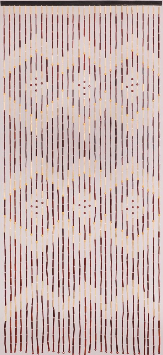 CONACORD Türvorhang Decona Menam Dekovorhang bunt, Hakenaufhängung, halbtransparent, 90 x 200 cm, Bambus - handgearbeitet und lackiert