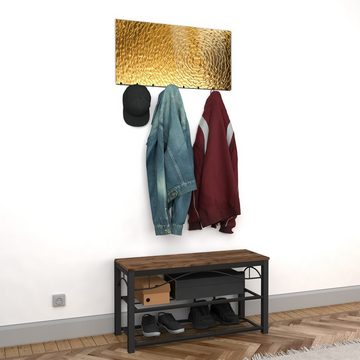 Primedeco Garderobenpaneel Magnetwand und Memoboard aus Glas Metallische Textur