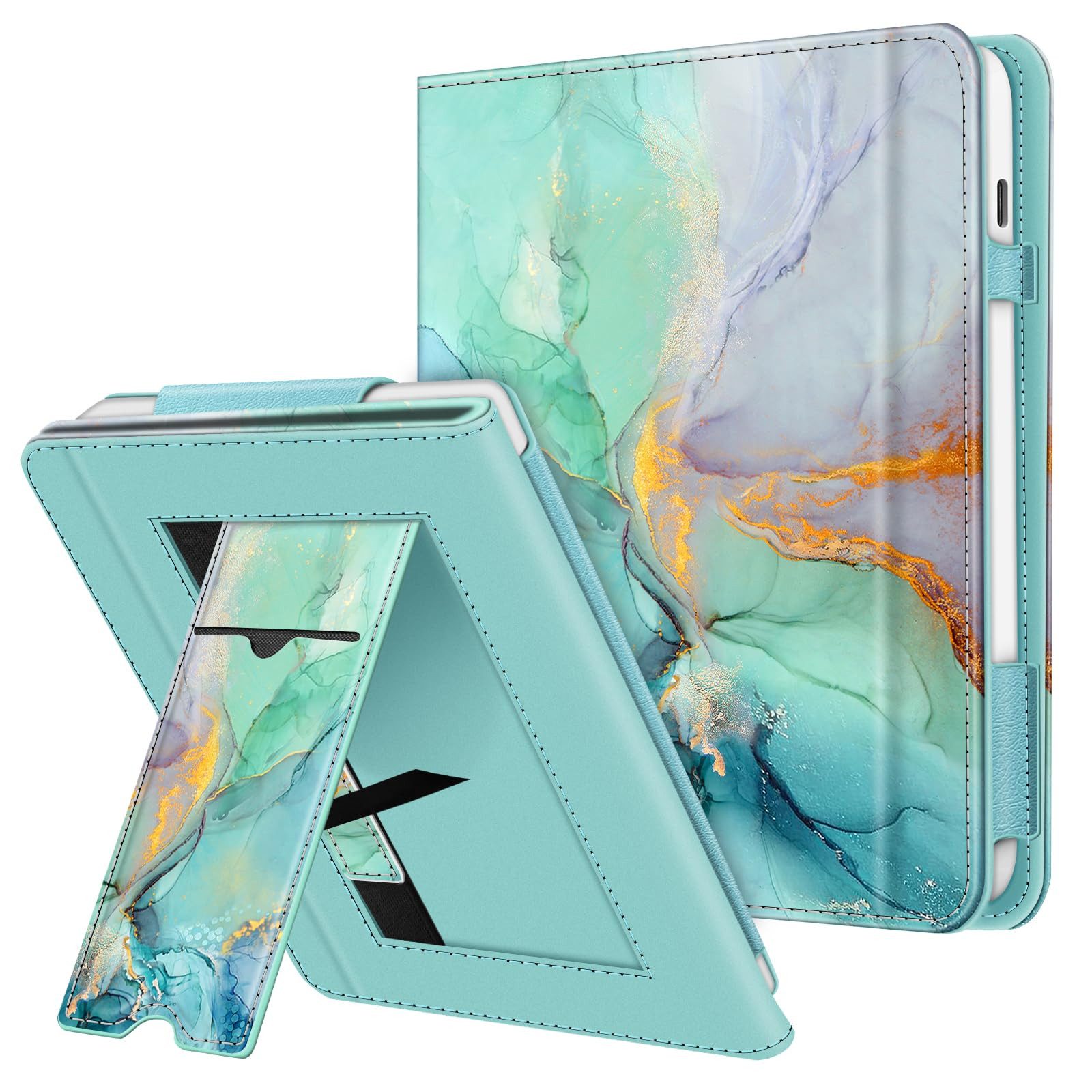 Fintie E-Reader-Hülle für Tolino Vision Color 2024/Vision 6 2021 7 Zoll, Kobo Libra Colour/2, Kickstand Case mit Kartenfach Handschlaufe & Auto Sleep/Wake