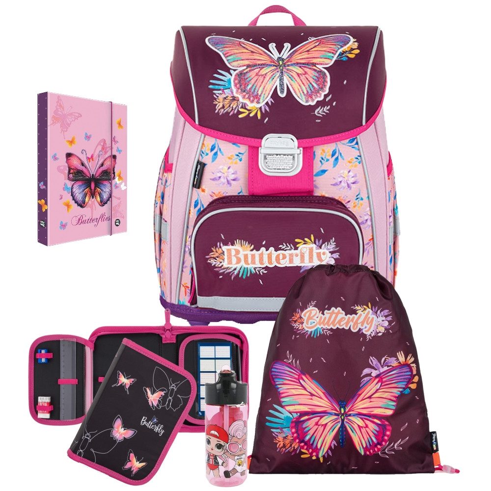 OXYBAG Schulranzen 1.Klasse Mädchen in unterschiedlichen Sets (5-tlg)