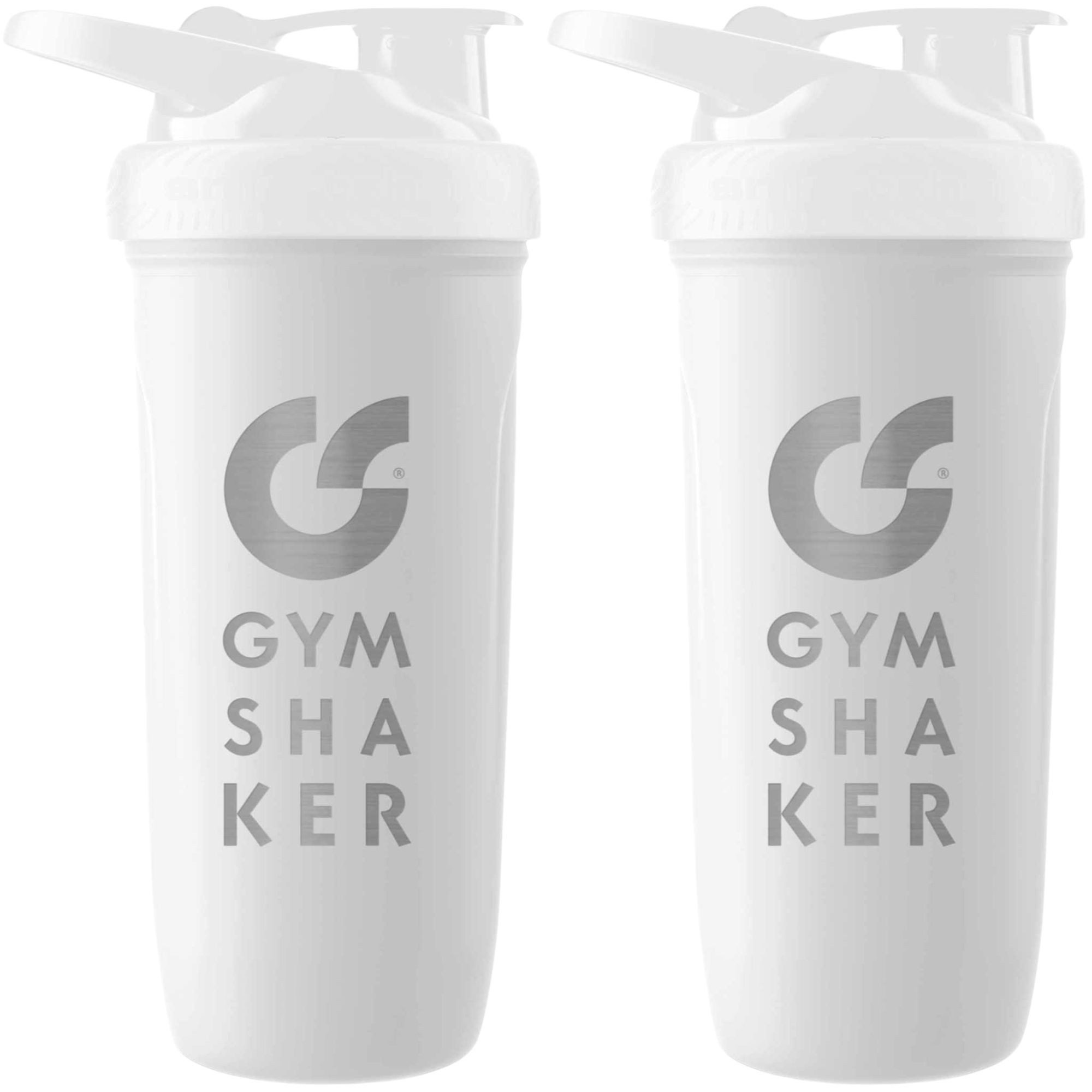 GYMSHAKER Protein Шейкер Edelstahl 2er Pack Trinkflasche für Fitness, Sport & Bodybuilding, Edelstahl, (Spar-Set, 2-tlg., Eiweiß Шейкер Edelstahl), Шейкер aus rostfreiem Edelstahl mit Messmarkierungen, Mischsieb