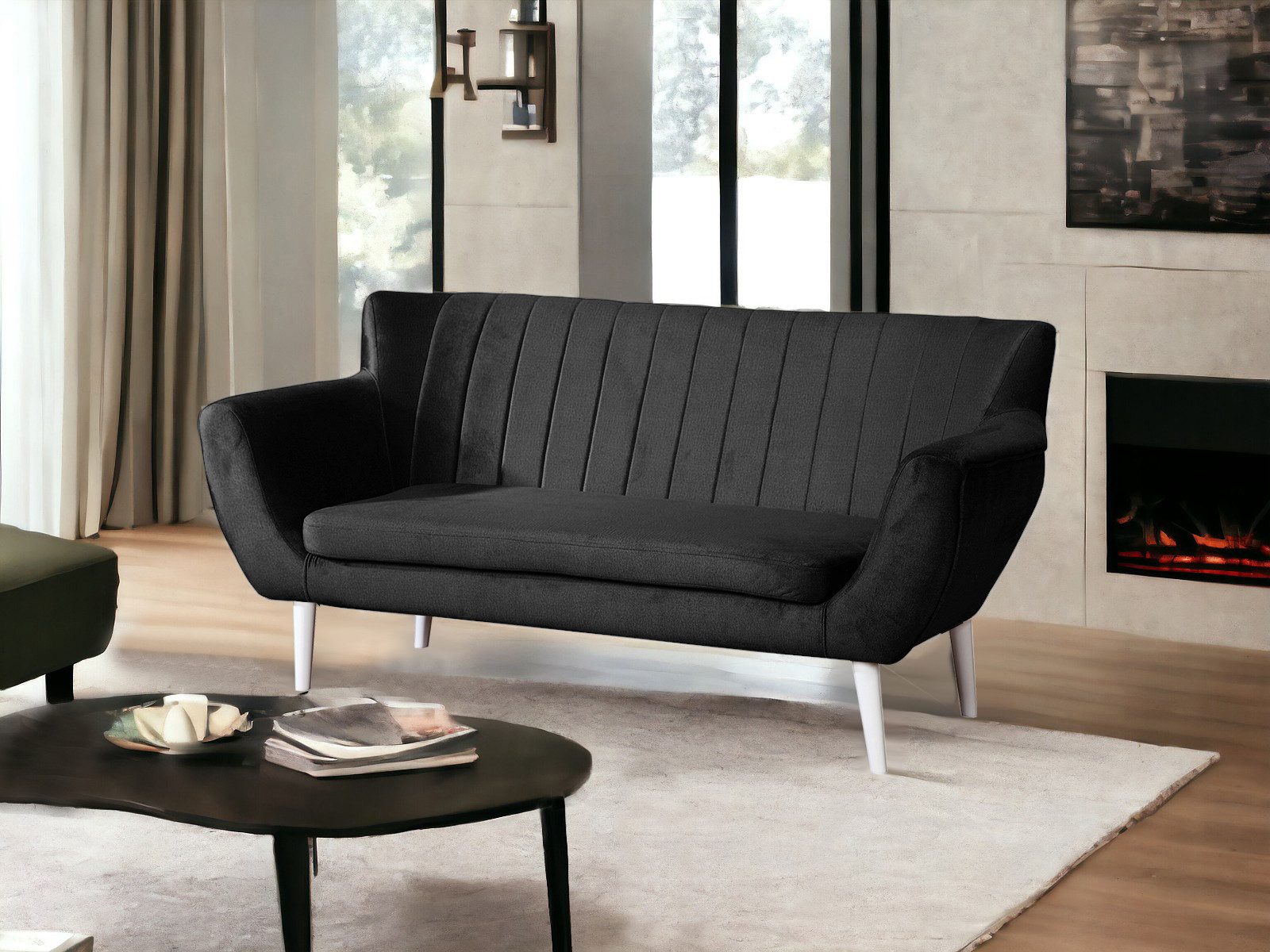 Compleo 2-Sitzer Sofa mit hohen Beinen, günstig online kaufen