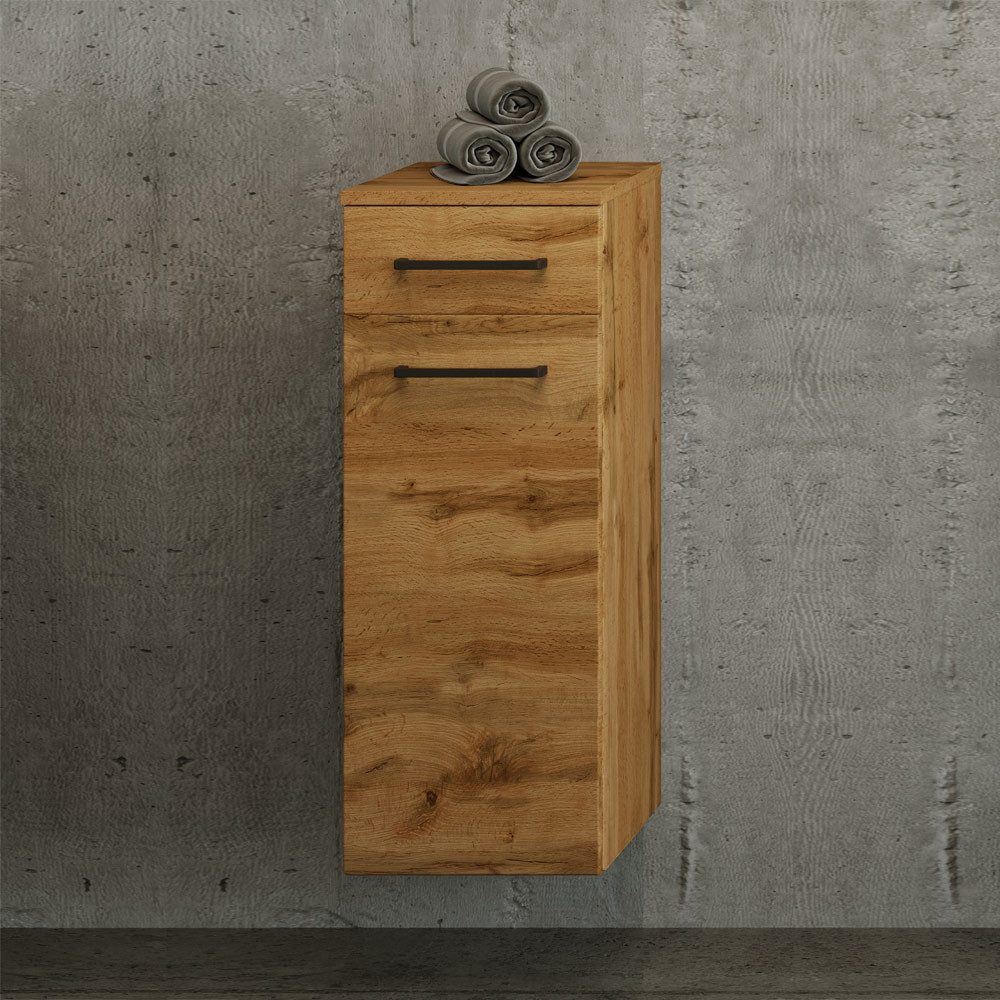 Lomadox Unterschrank MORISSON-03 Wotan Eiche Nb. hängend und stehend einsetzbar 30/79/35 cm