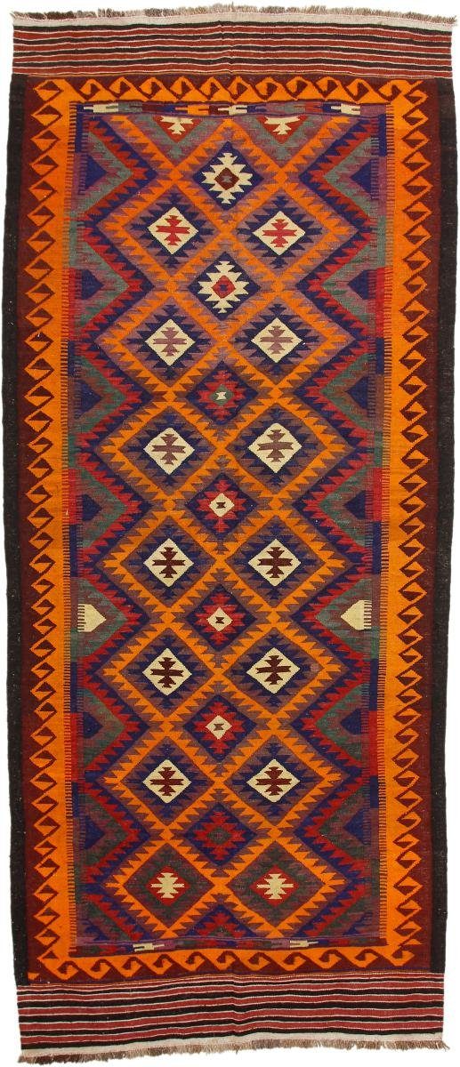 Orientteppich Nain Läufer, Orientteppich 3 mm Handgewebter rechteckig, Trading, Afghan 170x401 Antik Kelim Höhe: