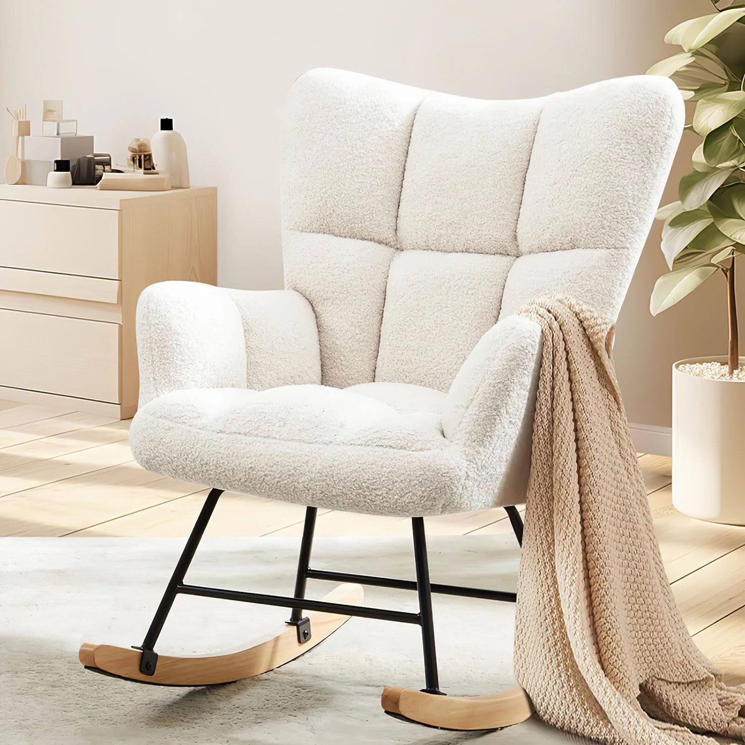 SURFOU Schaukelstuhl Schaukelsessel Rocking Chair Schwingsessel günstig online kaufen