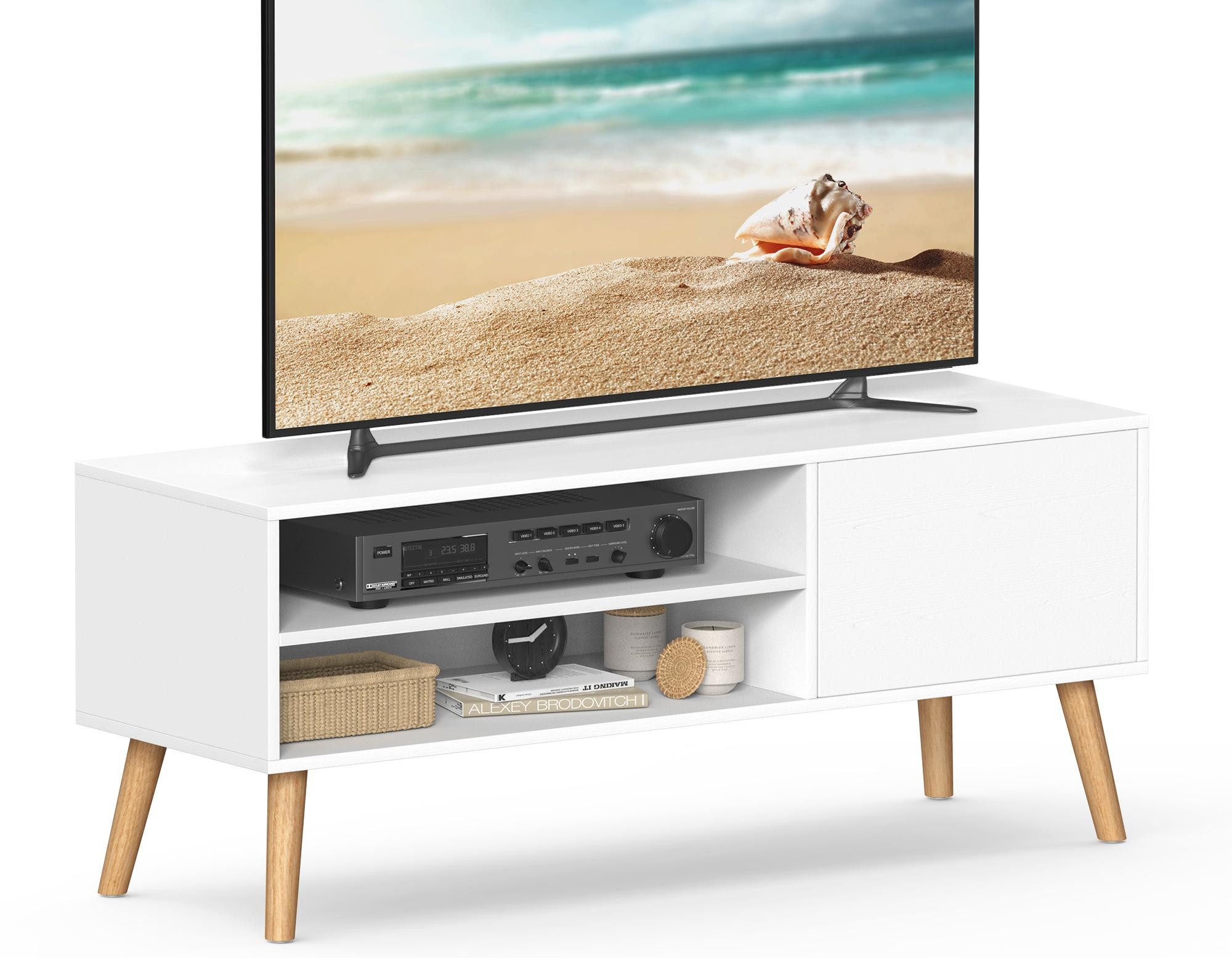 VASAGLE Lowboard Fernsehtisch, Fernsehschrank für Fernseher bis zu 55 Zoll, günstig online kaufen