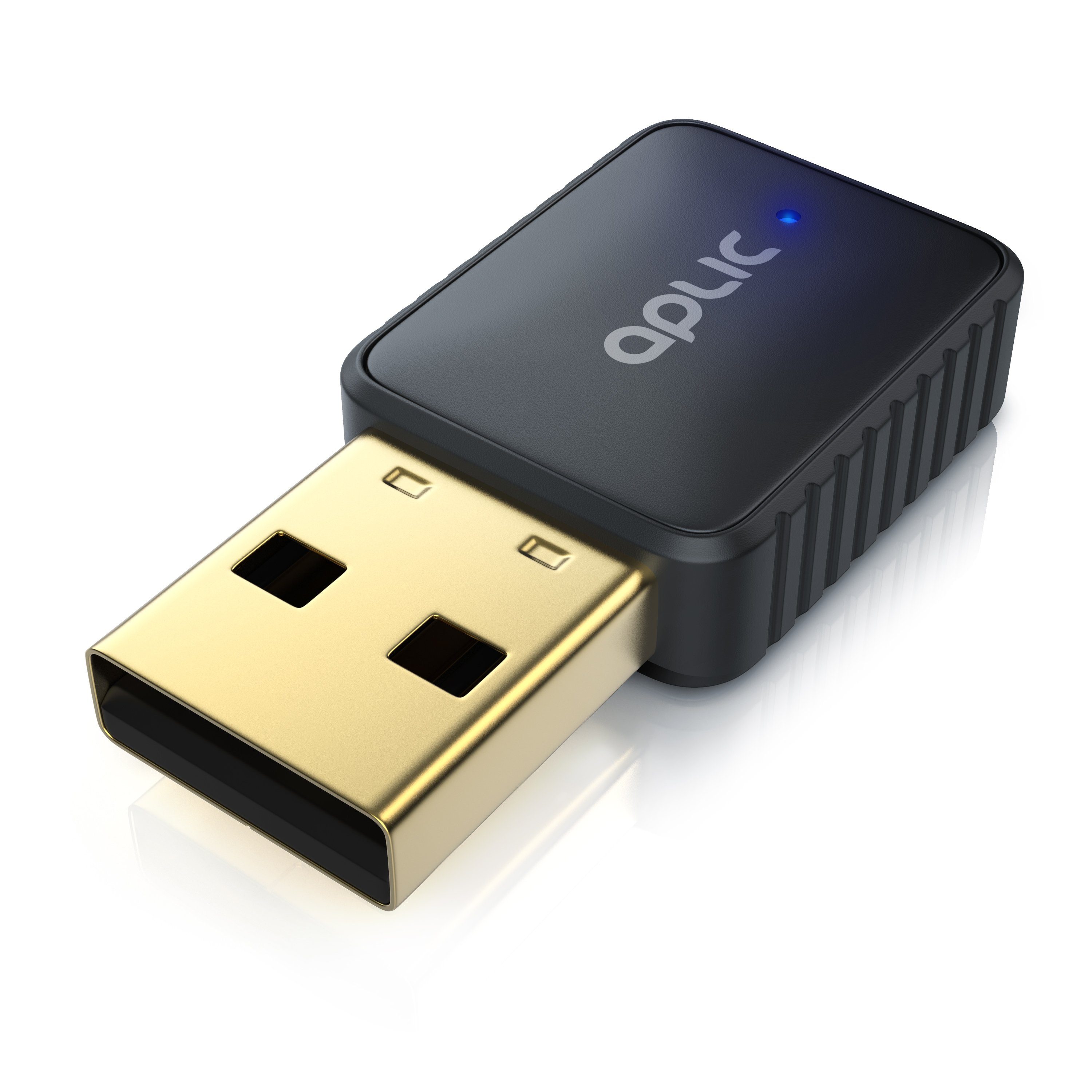 Aplic WLAN-Dongle WiFi Stick Dual Band 600 MBit/s 2,4 GHz + 5 GHz / 802.11 ac/n/g/b/h, schnelles WLAN für PC und Notebook, einfache Installation
