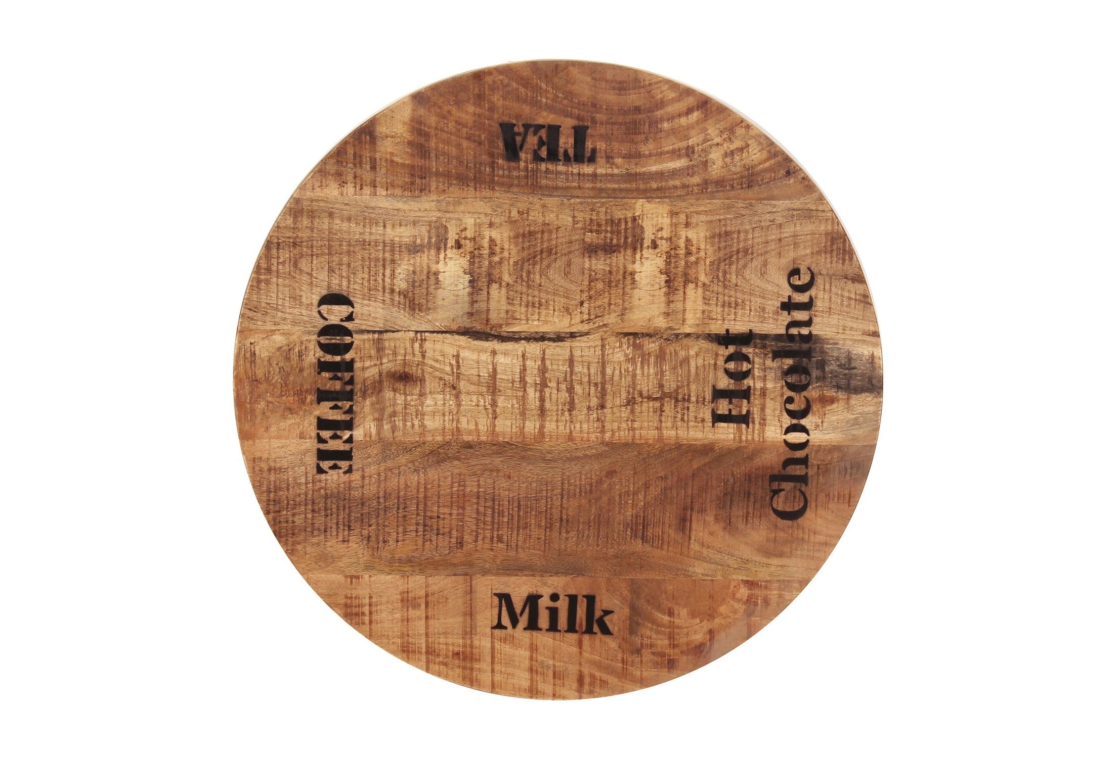 TPFLiving Stehtisch Bowral - aus massivem Mangoholz (rund, im Bistro-Stil, Designer Tisch - Holz - Esszimmertisch), Breite: 60 cm, Höhe: 111 cm, Tiefe: 60 cm