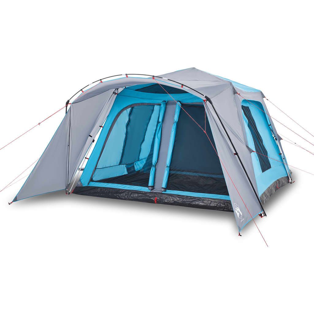 vidaXL Tunnelzelt Familienzelt mit Vorzelt 9 Personen Blau Quick Release, (1 tlg)