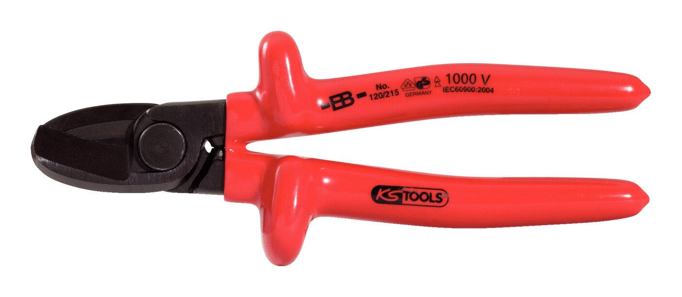 KS Tools Kabelschere, 1000V Einhand-Kabelschneider, 215 mm
