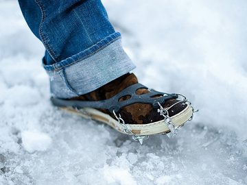 Semptec Schneeketten Schuh Schneeketten Schuhketten rutschfest rutschfeste Schuhe Winter, Einfaches Überstülpen auf die Schuhe durch robuste Gummis