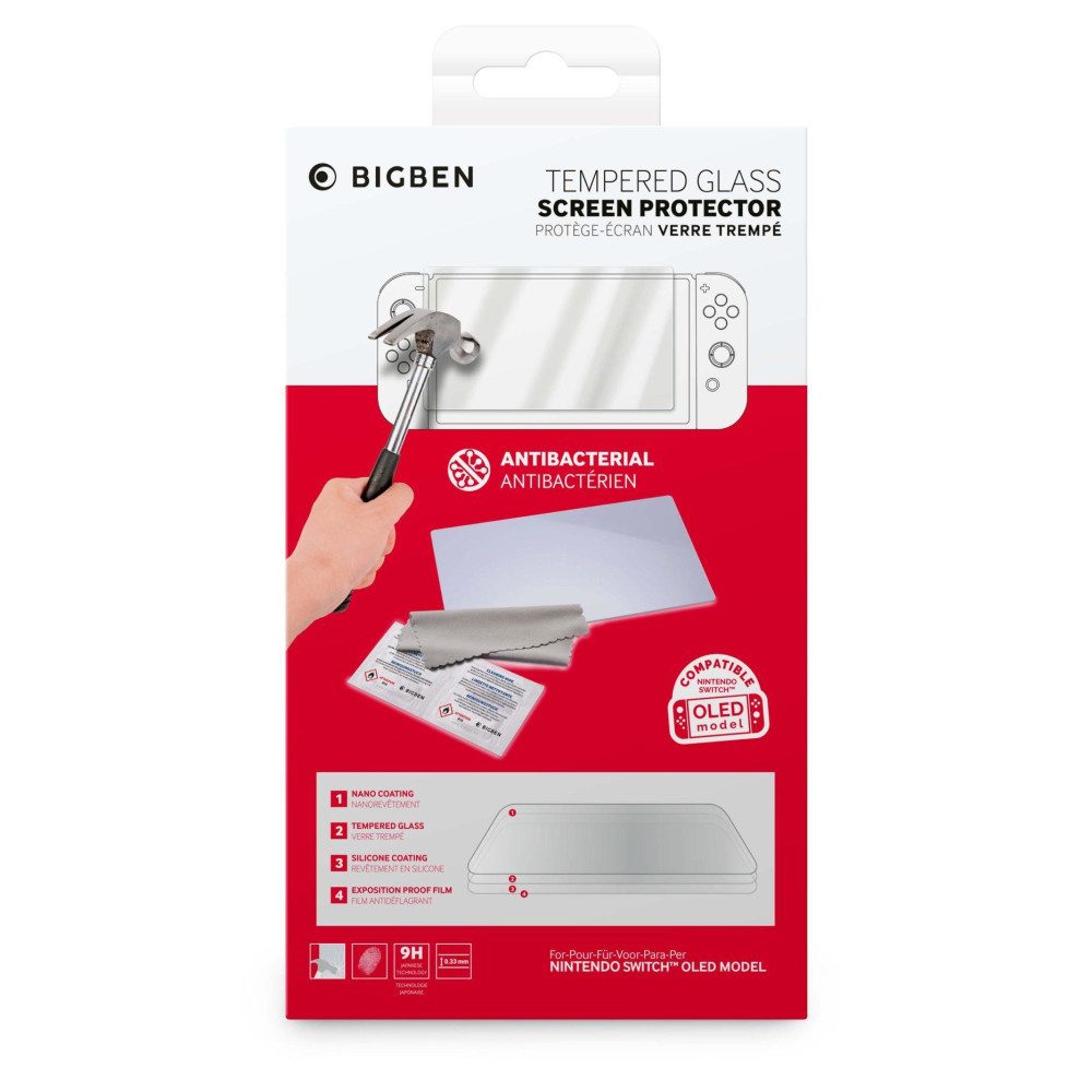 BigBen Tempered Glass Screen Protector – Switch OLED Schutzglas Zubehör Nintendo