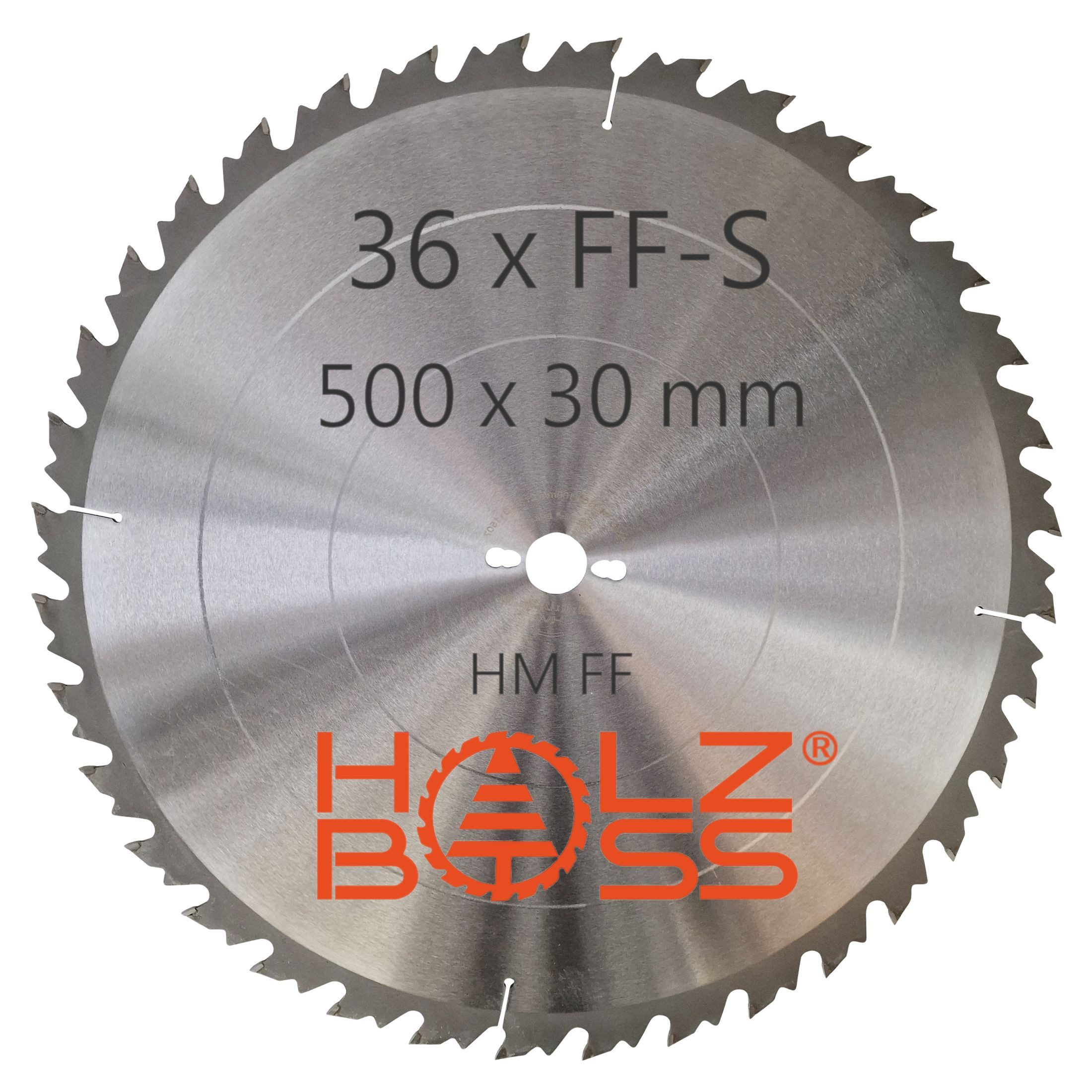 Holzboss® Sägeblatt NEUHEIT " Nagelfest mit Spanabweiser " HM-Sägeblatt FF-S 500x30mmØ – Bild 2 von 5