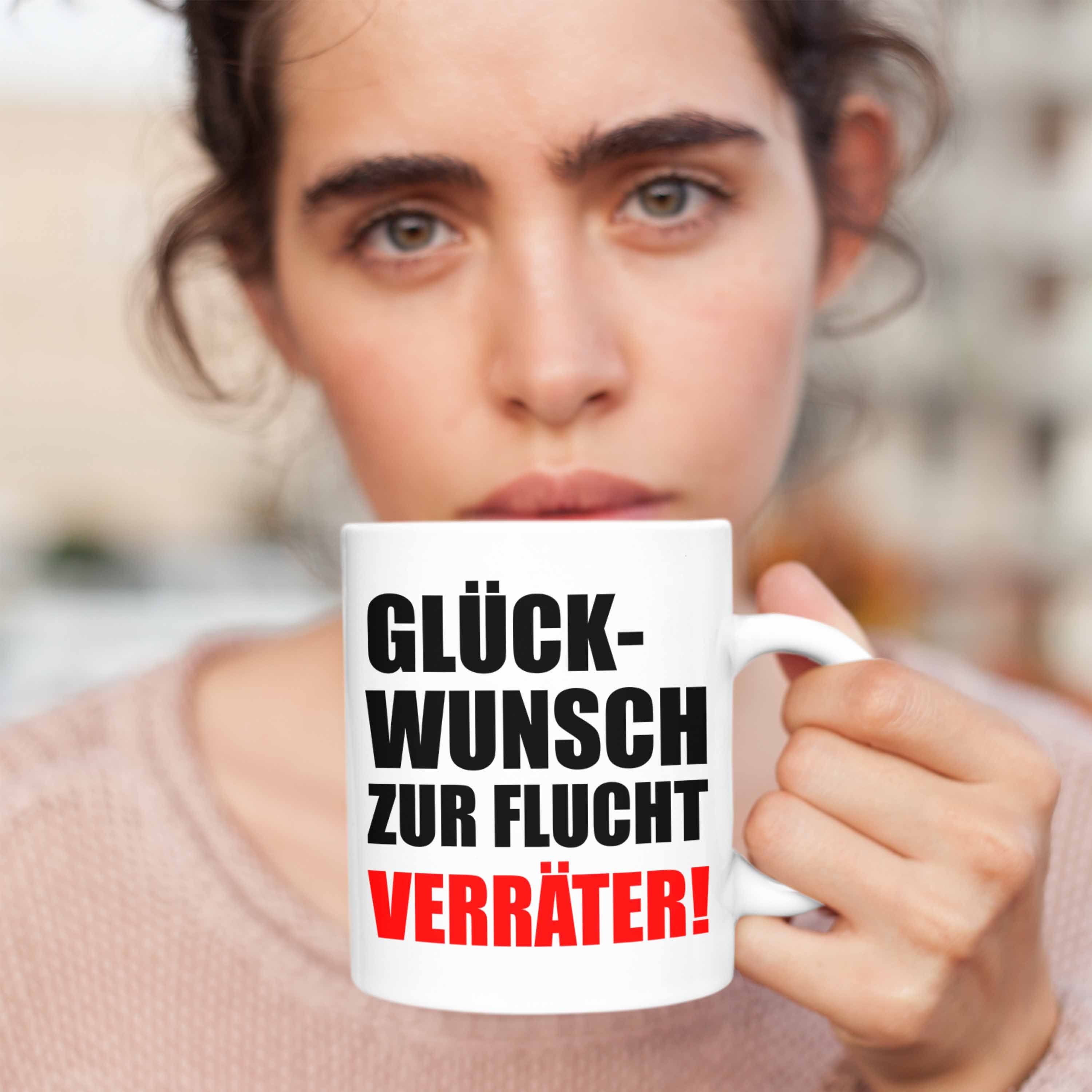 Kollegin Lustig Kollege Jobwechsel Weiss Kaffeetasse Glückwunsch Trendation Abschiedsgeschenk Trendation Flucht Zur Tasse Geschenk Sprüche -