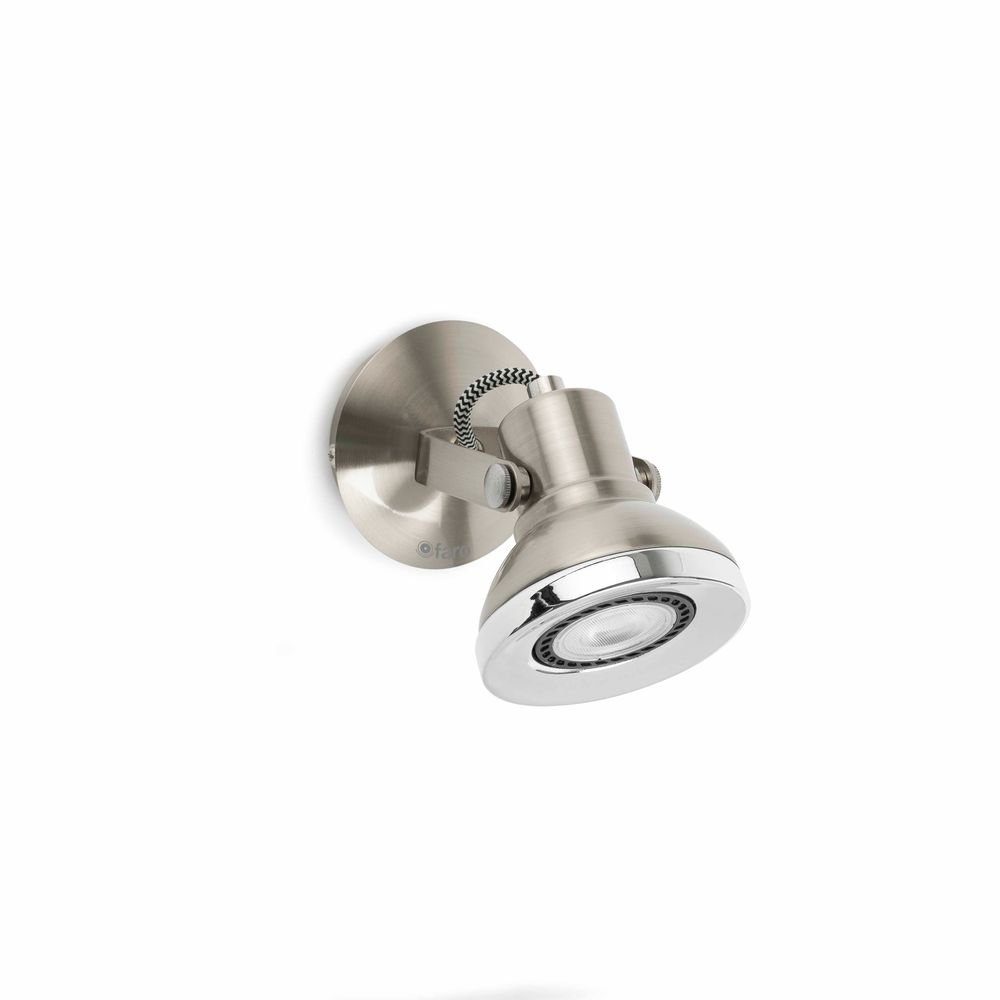 Barcelona Nickel-Matt spot Deckenstrahler RING-1 FARO Nickel-Matt GU10 LED