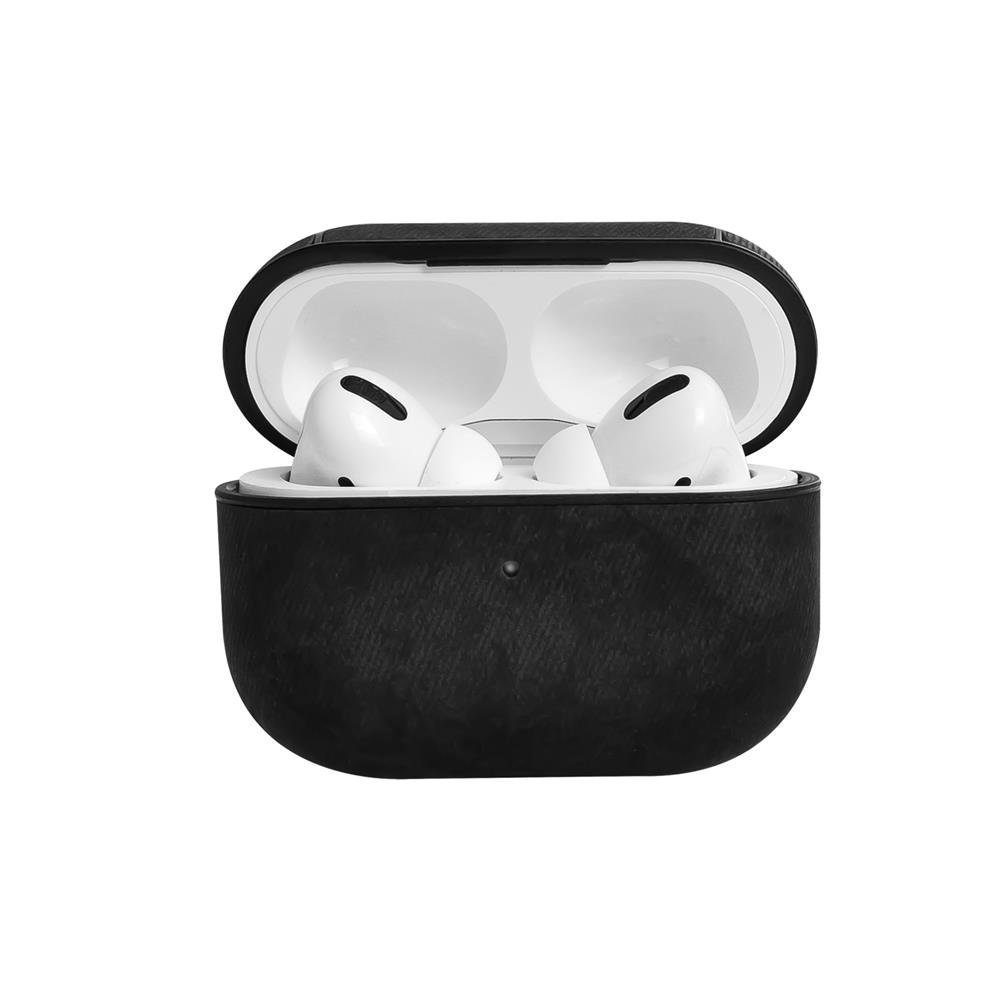 Terratec Kopfhörer-Schutzhülle AirBox Pro - Airpods Kopfhörer Schutzhülle, Case, Cover, Hülle, Etui, schwarz, Fabric Black - 325112