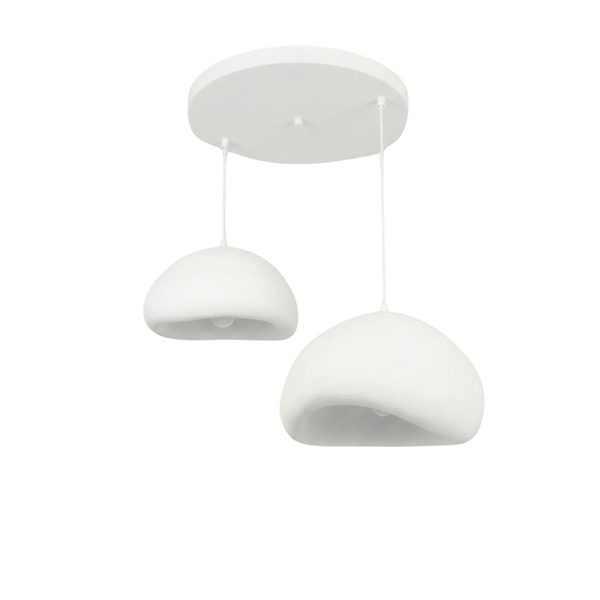Opviq Pendelleuchte Loval, höhenverstellbar, boho deco, ohne Leuchtmittel, Fiberglas-Schirme,Hängelampe E27,Essplatzbeleuchtung