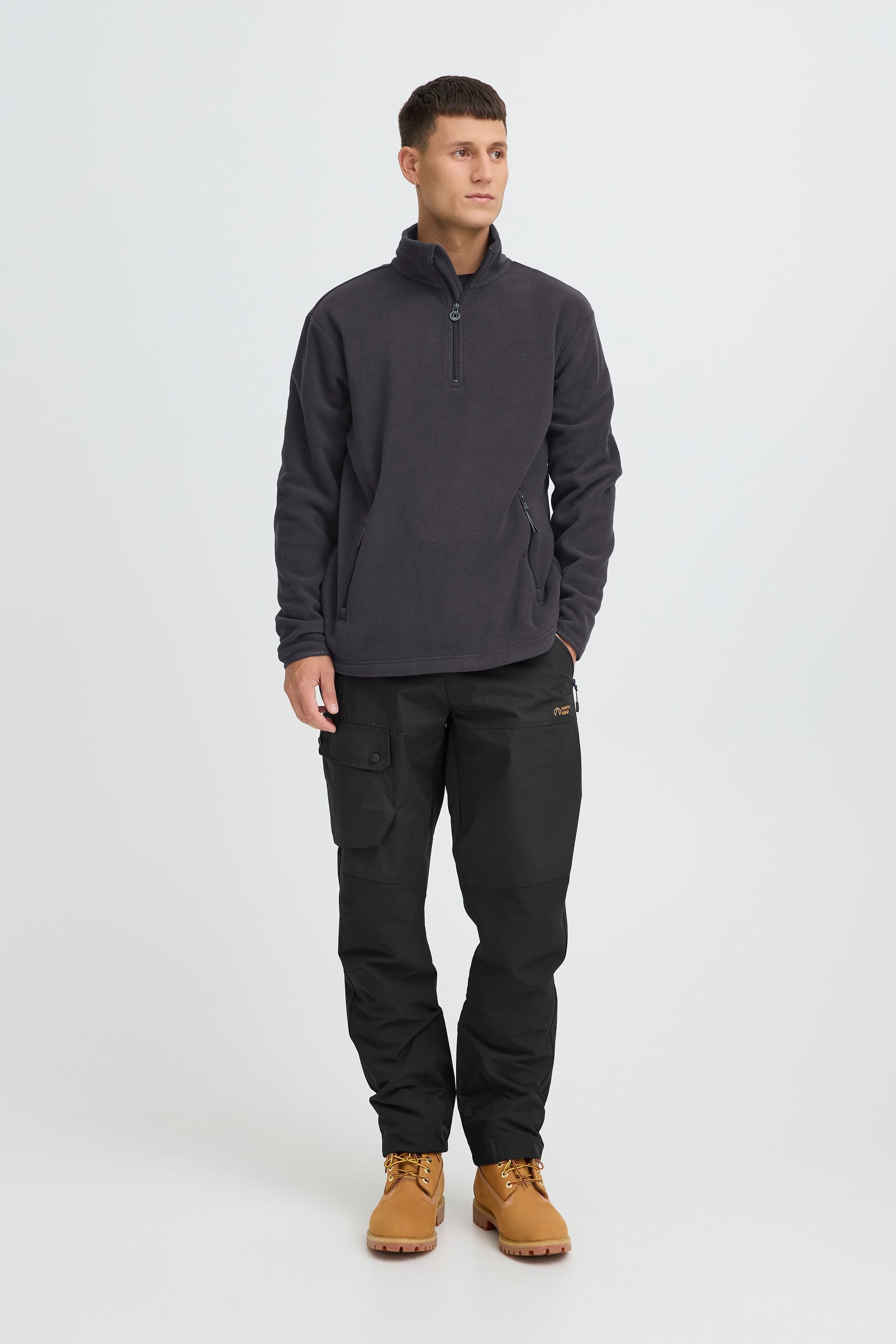 North Bend Troyer NBCotas M Atmungsaktiver Fleecepullover mit Troyer Kragen