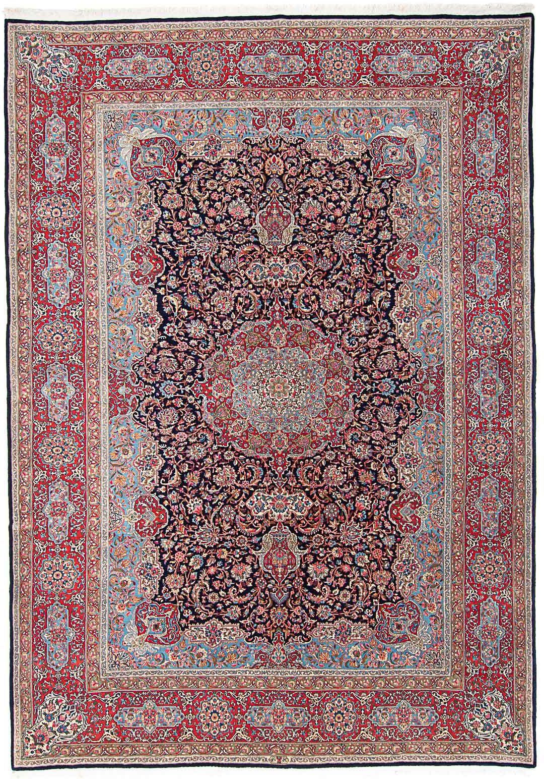 Wollteppich Rafsanjan Medaillon 396 Zertifikat 291 x cm, mit morgenland, Höhe: rechteckig, mm, Unikat 10