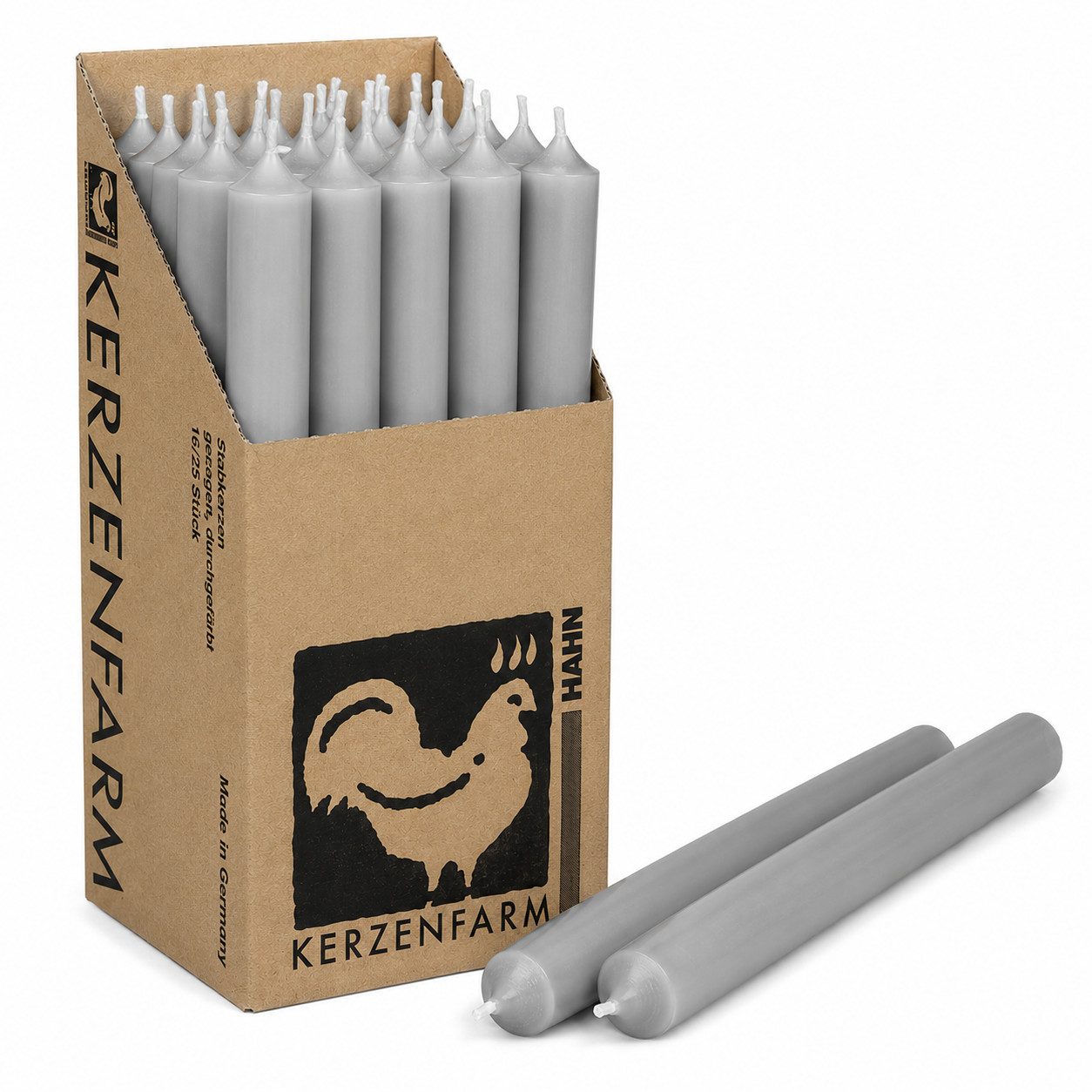 Hahn Kerzenfarm Spitzkerze Spitzkerzen XL 25 cm – Extra lange Stabkerzen aus Deutschland