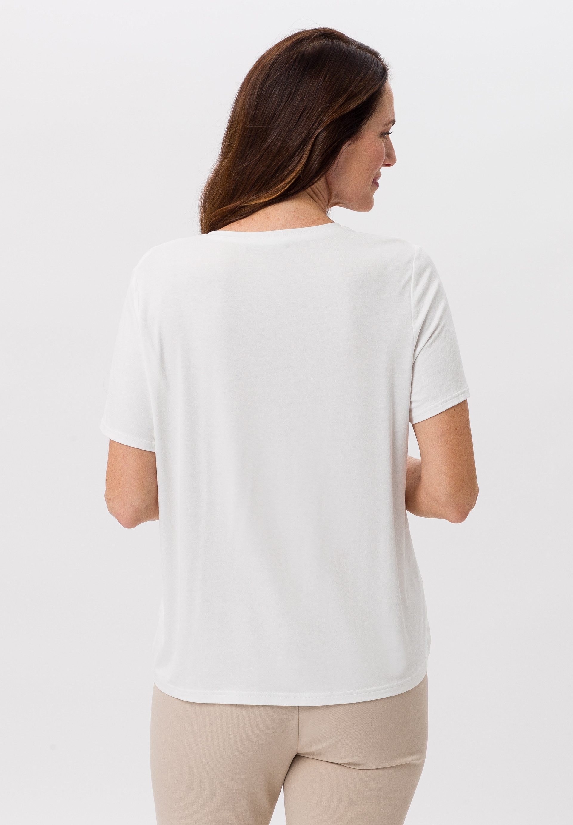 FRANK WALDER Blusenshirt mit modischem V-Ausschnitt