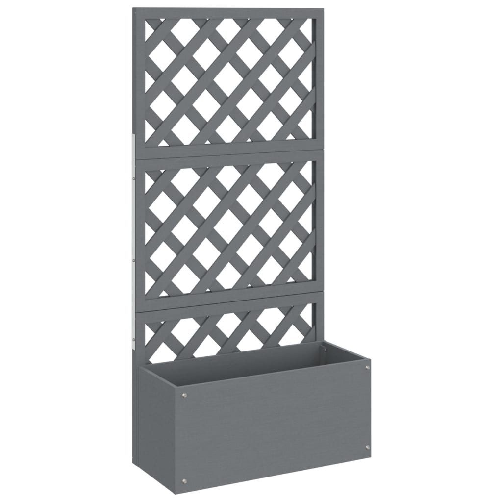 vidaXL Blumentopf Blumenkästen mit Rankgittern 2 Stk. Grau 65x33x135 cm WPC (2 St)