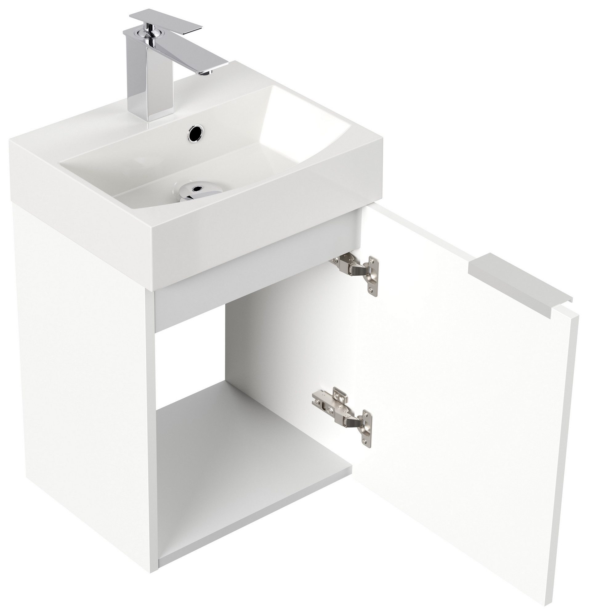 Posseik Badmöbel-Set Gäste WC Raumspar-Waschplatz "Cubi günstig online kaufen