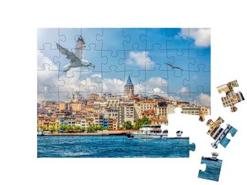 puzzleYOU Puzzle Galata Tower, Karakoy District, Istanbul, 48 Puzzleteile, puzzleYOU-Kollektionen